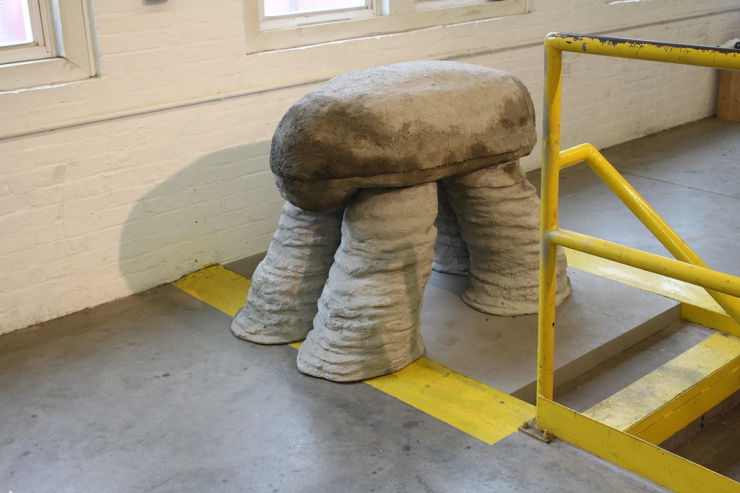 Eunhyung Chung, One Who Cannot Live in the Present (Stability) , installation view at The Wurks, Providence, Rhode Island, 2019, courtesy of the artist