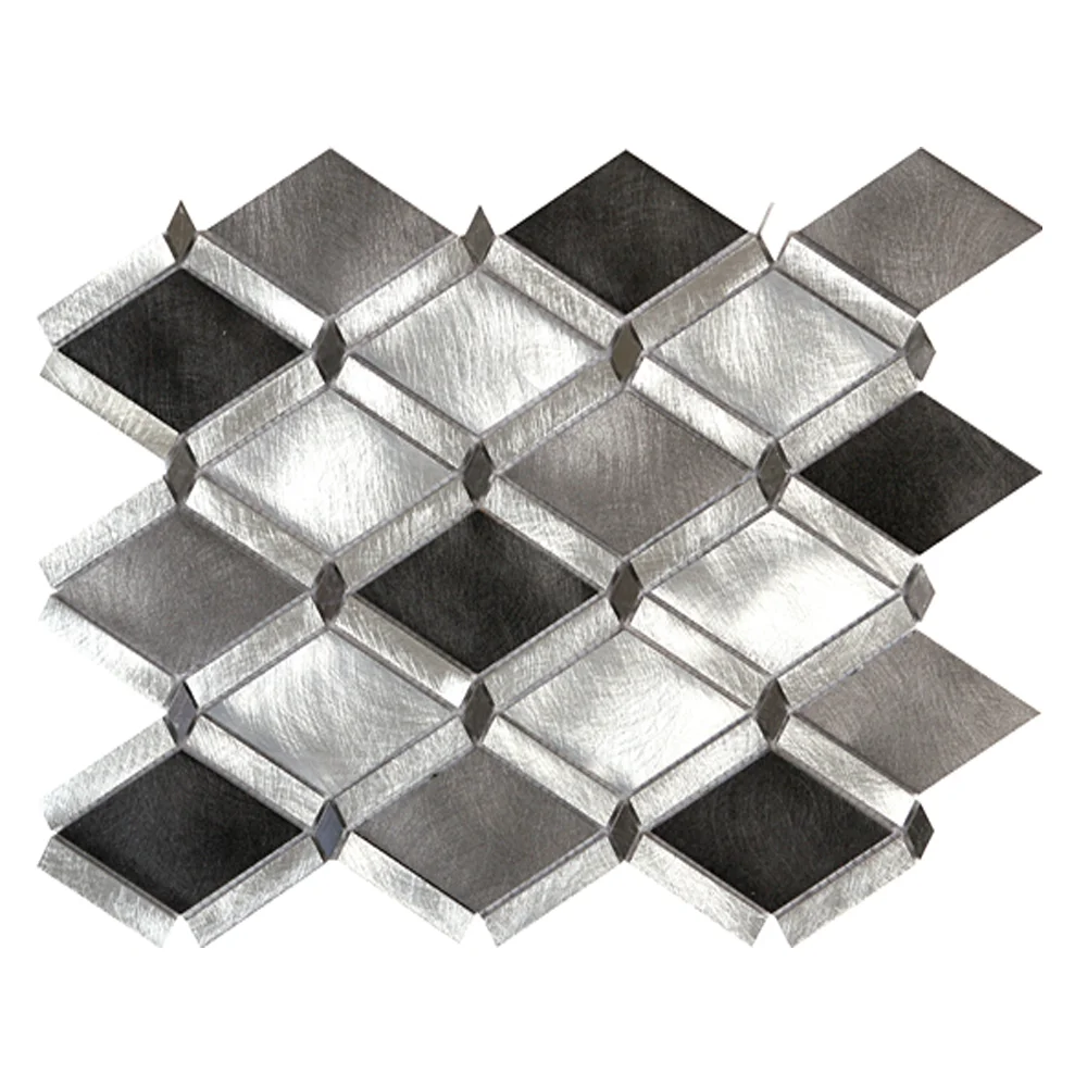 Diamond Mosaic Silver Blend LW.AL.SIL.2,2.DIA.BD (13.5" x 9.25")