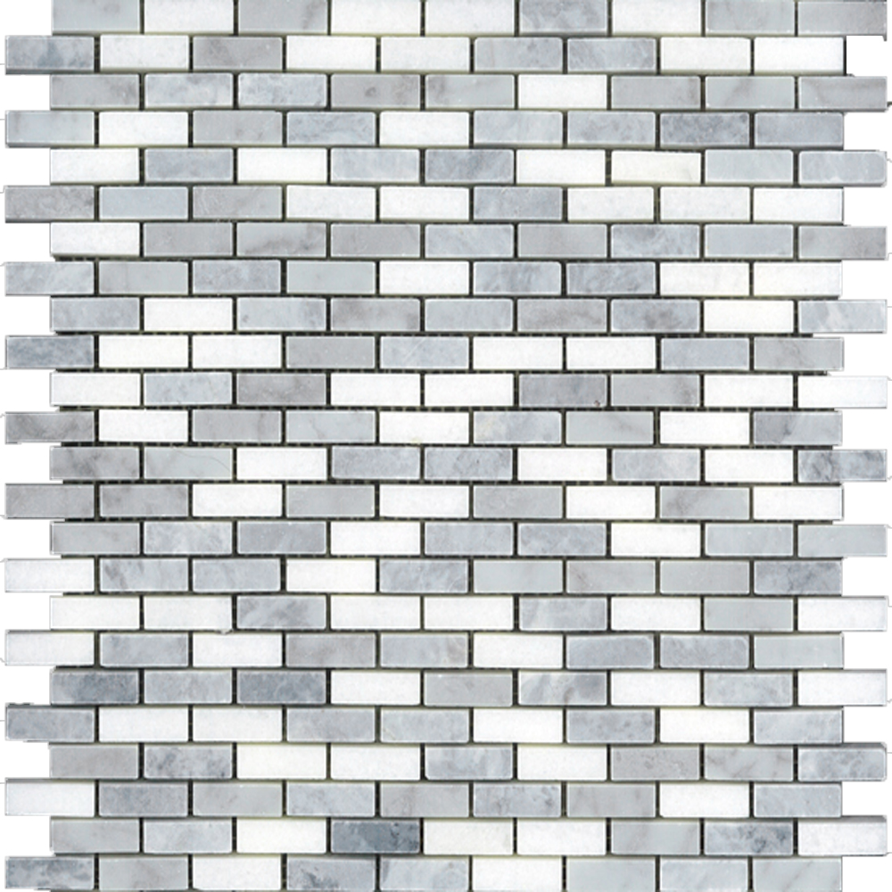 Mugwort Grey, Thassos, Bianco Carrara Brick Polished | GM.GRY/WHT.0,4X1,2BL