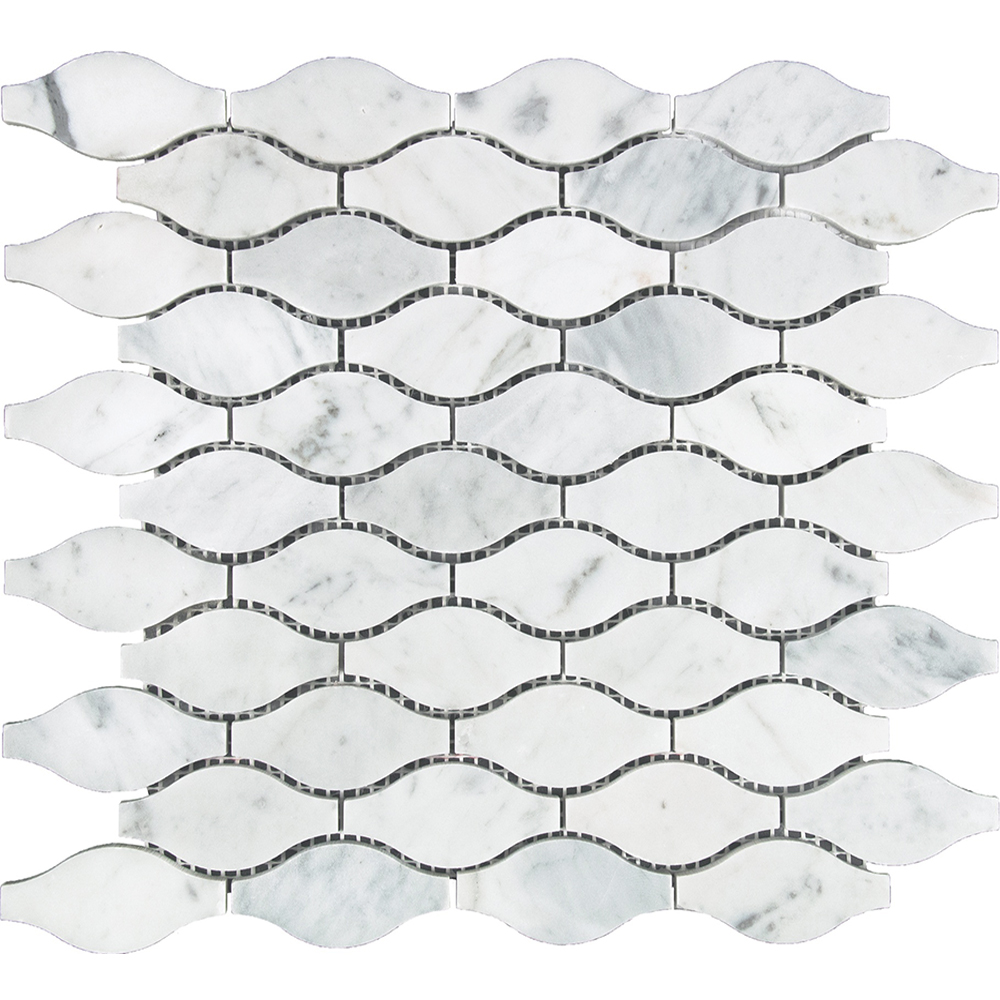 Waves Mosaic Polished | IC.WHITE.CARRARA.WAVES