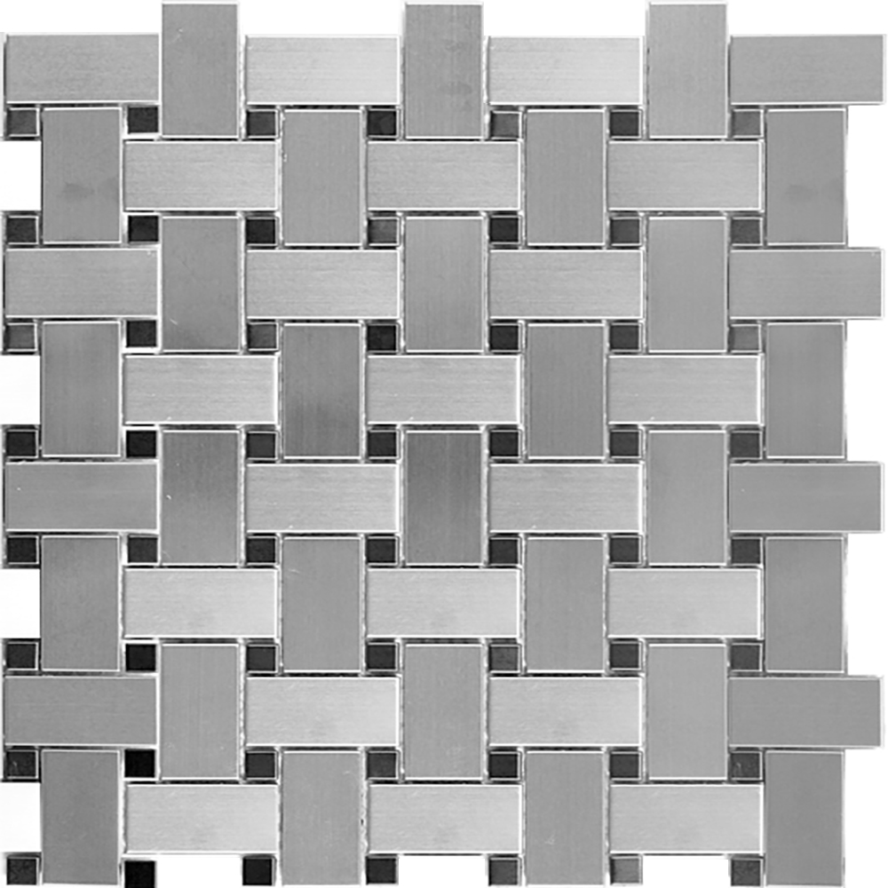 Silver & Black Basketweave Brushed | RJ.MT.SIL/BLK.IRR