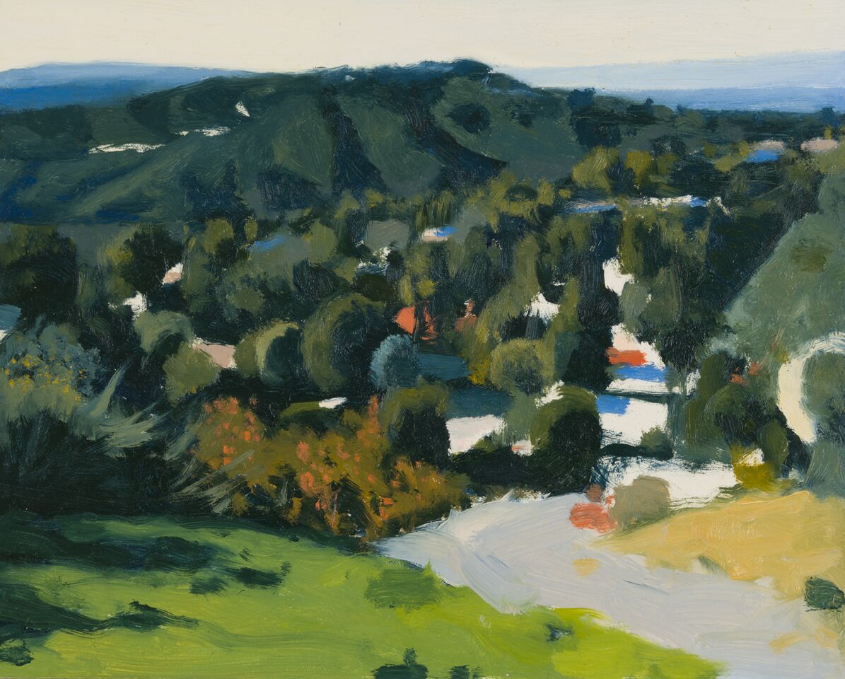 Hollywood Hills, 2014. Oil on masonite, 8 x 10 inches