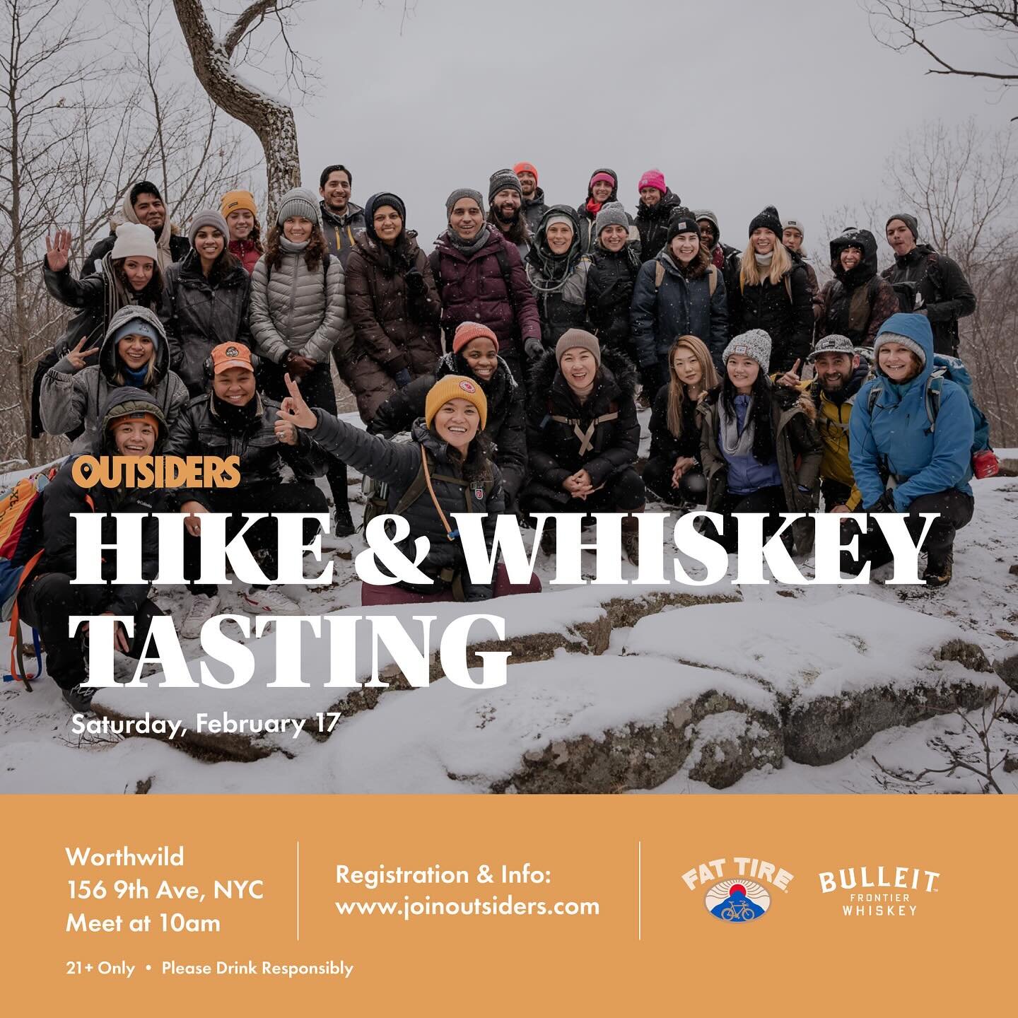 Our next hike is one you won&rsquo;t want to miss! 

We&rsquo;ll be hiking Turkey Mountain followed by a whiskey tasting at Current Spirits Distillery 🥃 

👉 Make sure you get your tickets while you still can at the link in bio!

#outsidersny #joino