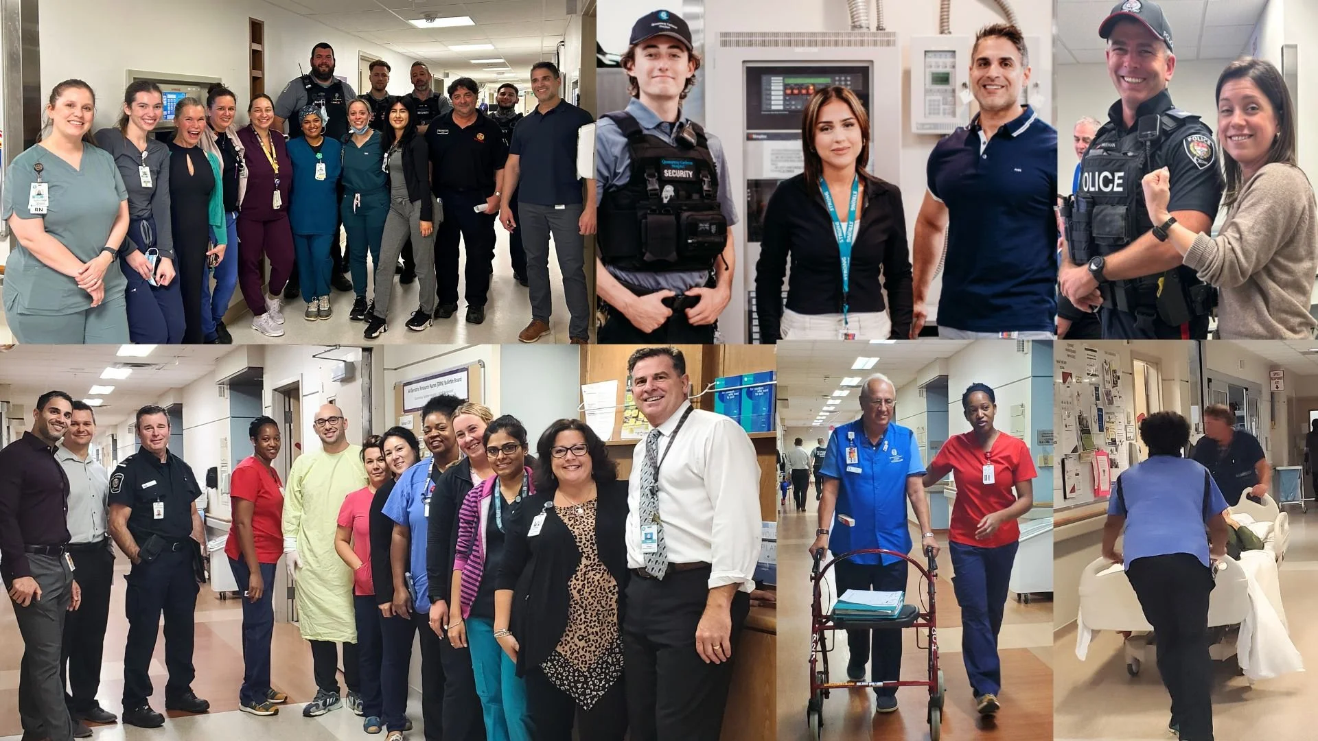 Healthcare workers, security, and police participate in QCH mock drills including fire, Code Red, and Code Black exercises