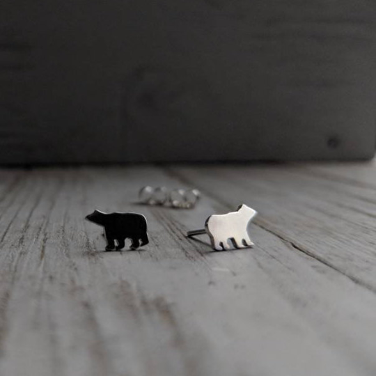 Bear Stud Earrings