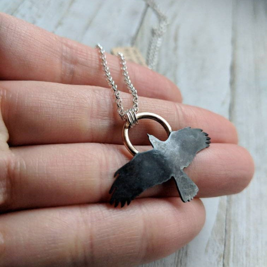 Raven in Flight Necklace I