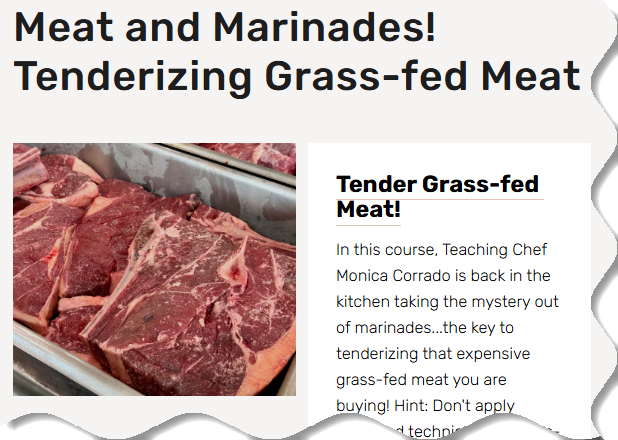 Meat and Marinades! Self-Paced Course