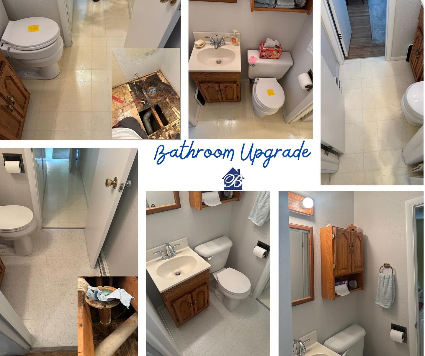 🚽✨ Bathroom Upgrade Complete! ✨🛠️
Fresh updates and functional improvements to brighten up this bathroom space:
✔️ Subfloor &amp; underlayment replaced
✔️ New vinyl glue-down flooring
✔️ New toilet &amp; faucet installed
✔️ Walls and wood trim fres