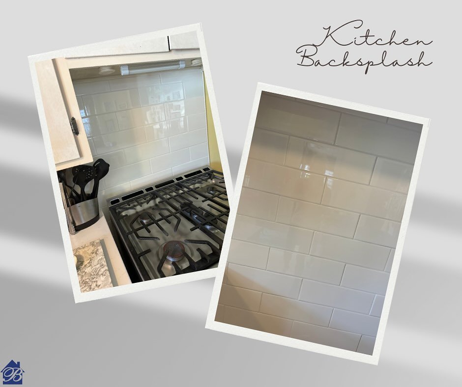 Grout day in this stunning kitchen. The jumbo gloss white subway tile backsplash is officially in, bringing a clean, classic finish to the quartz countertops we installed earlier. Simple, timeless, and built to last &mdash; just how we like it!
