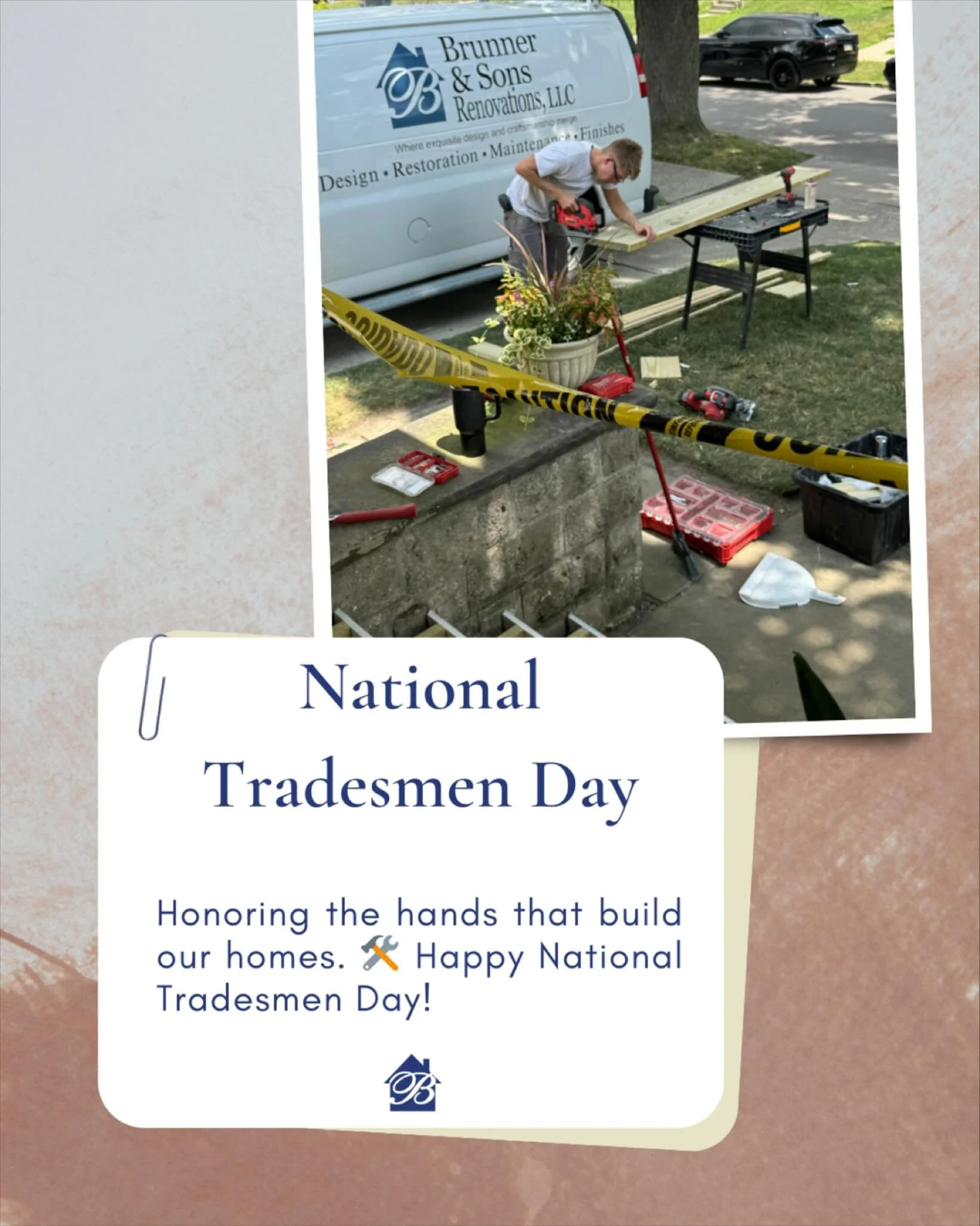 👷&zwj;♂️ National Tradesmen Day is all about recognizing the skill, dedication, and craftsmanship of the men &amp; women in the trades.

At Brunner &amp; Sons Renovations, we&rsquo;re proud to continue a family tradition of honest work for over 50 y