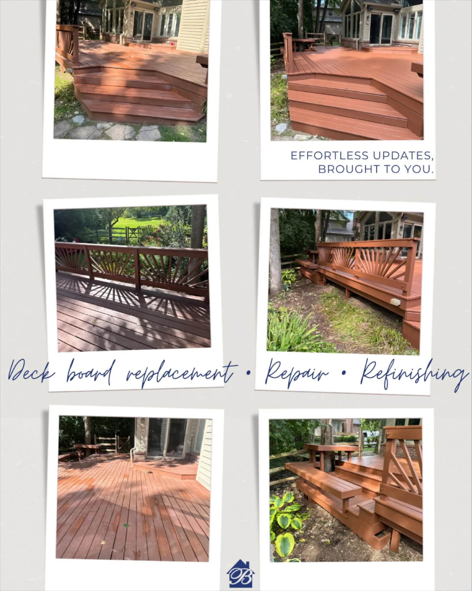 Thinking about giving your deck new life? 🌞 Whether it&rsquo;s board replacement, repairs, or a full refinishing, Brunner &amp; Sons Renovations has you covered.

And the best part is, you don&rsquo;t have to run around for samples or stress about c