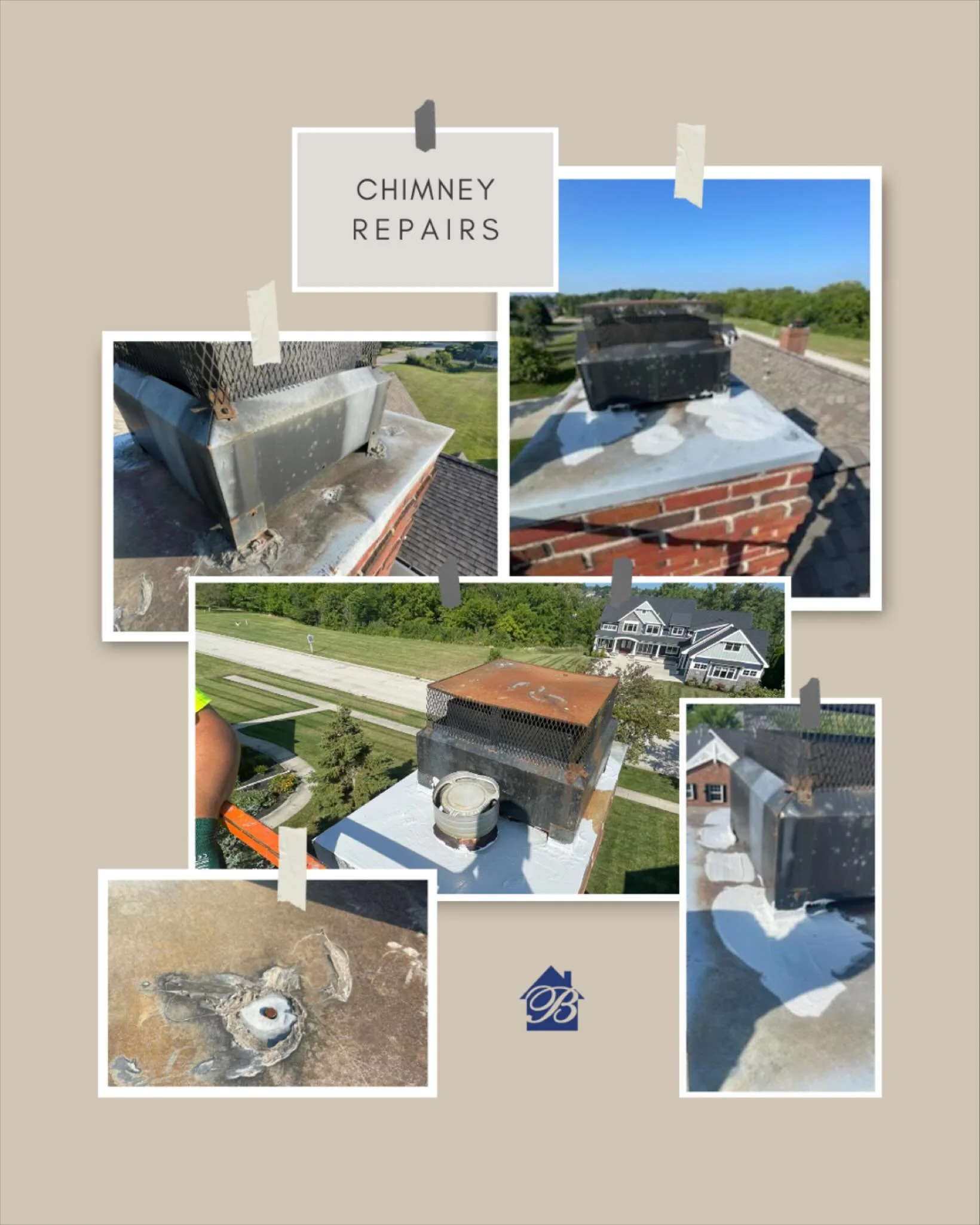 Chimney leaks can lead to big problems, like water making its way into your basement. Our team repaired this chimney to stop the leak at the source &amp; protect the home from further damage. 🔨🏠 Another problem solved by Brunner &amp; Sons Renovati