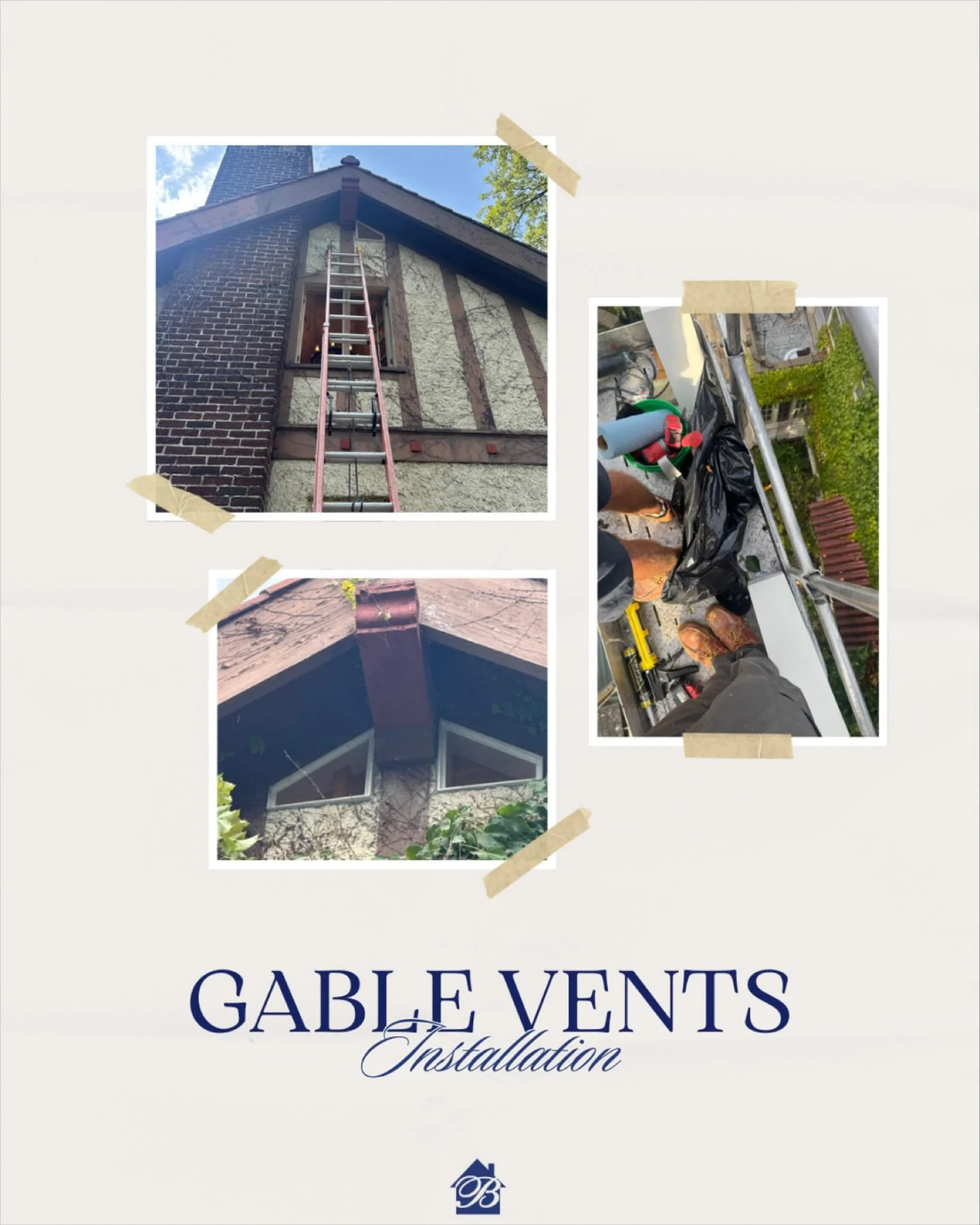 Proper ventilation is key to protecting a finished attic. These new gable vents keep air flowing, reduce moisture buildup &amp; help the space stay comfortable year round. 🏠🔨 Brunner &amp; Sons Renovations, building smart from the inside out!