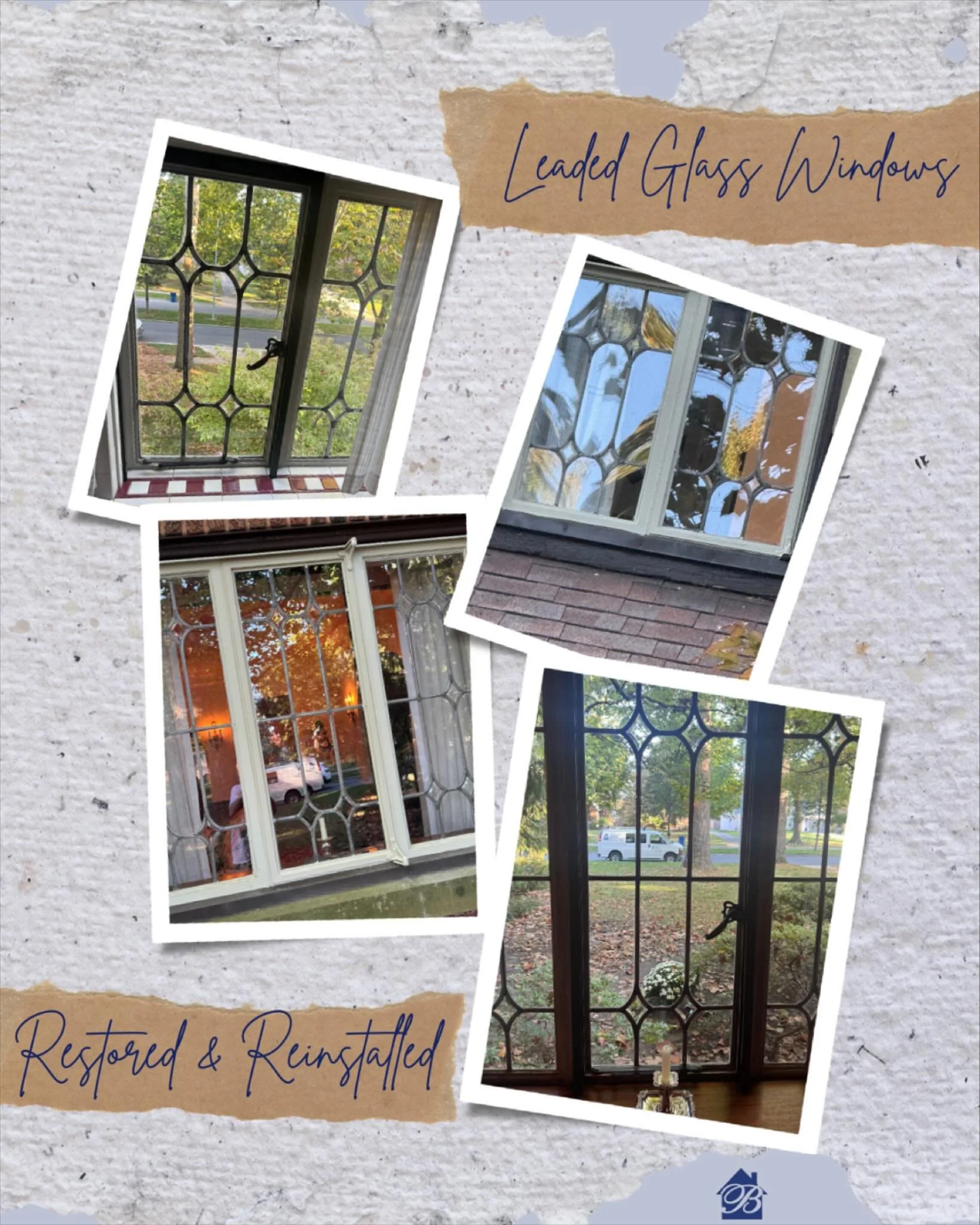Bringing history back to life ✨ Max made the trip from Toledo to Defiance, OH to pick up this stunning leaded glass from Linda&rsquo;s Glass Gallery, LTD (thank you, Linda Glozzer!). After expert repair, reinstallation &amp; a fresh coat of paint, th