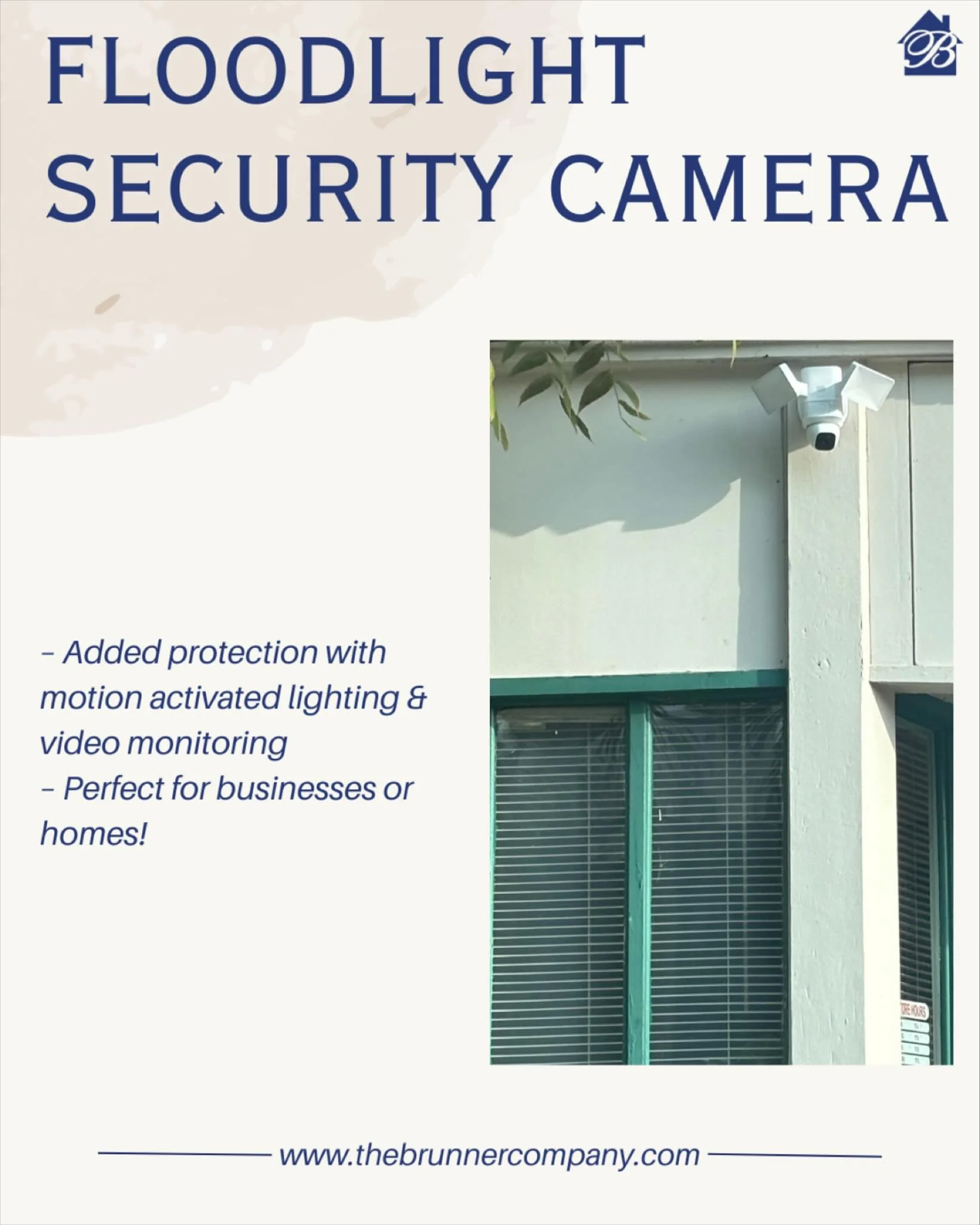 Light up and lock down 🔒💡 Floodlight security cameras not only brighten up dark spots, but also keep an eye on your property, whether it&rsquo;s your business or your home!