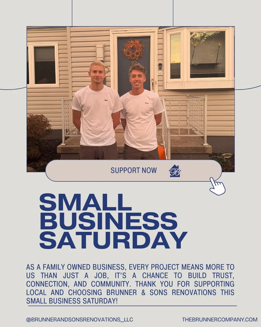 This Small Business Saturday, we&rsquo;re proud to be part of the community we serve. 🛠️💙 Every project we take on is more than just a job, it&rsquo;s a chance to build trust, create lasting connections, and make a difference right here at home. Th