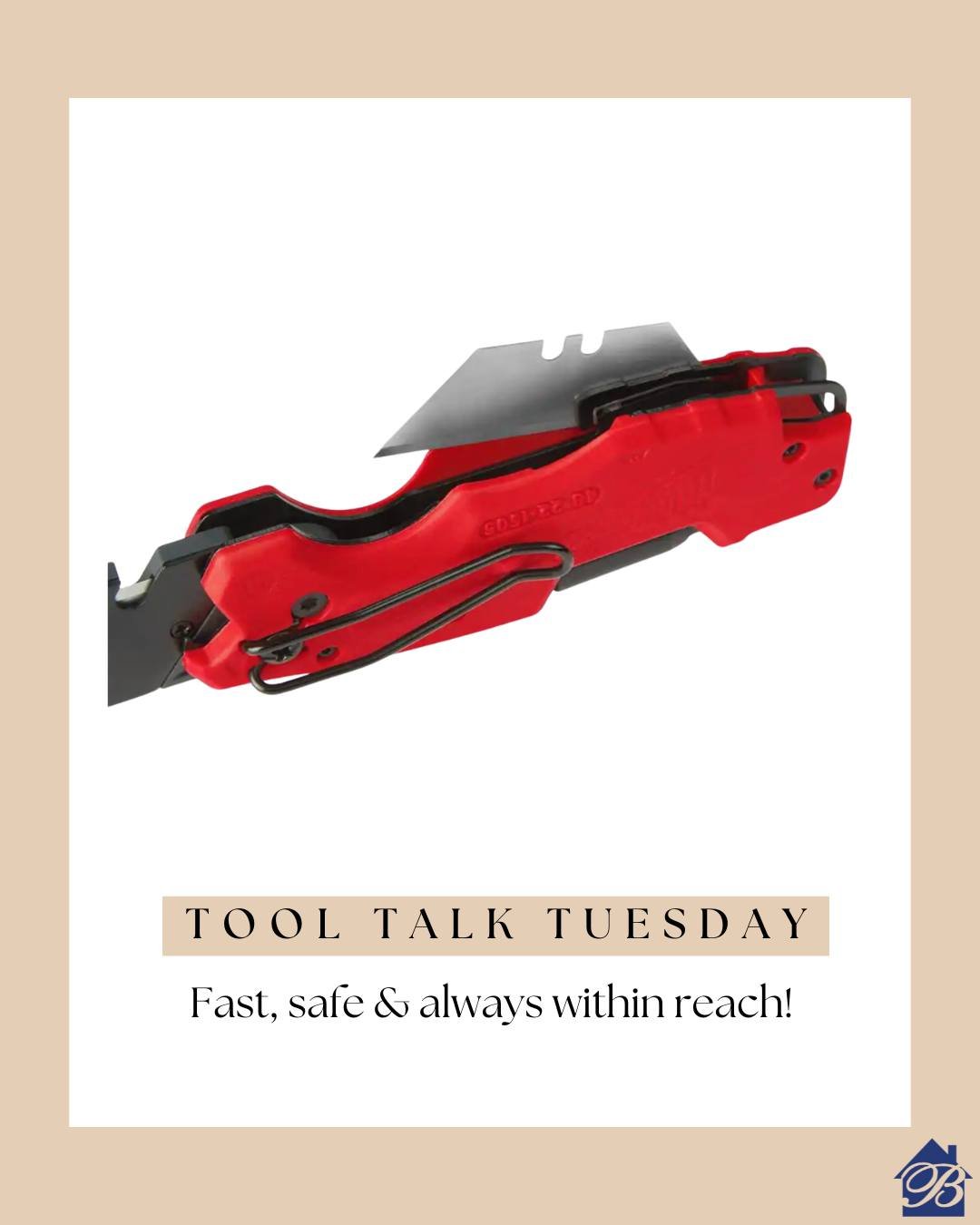 Happy Tool Talk Tuesday 🔪
Featuring the Milwaukee Fastback Knife, easy to flip open, built to last &amp; perfect for the quick cuts that keep every project moving!