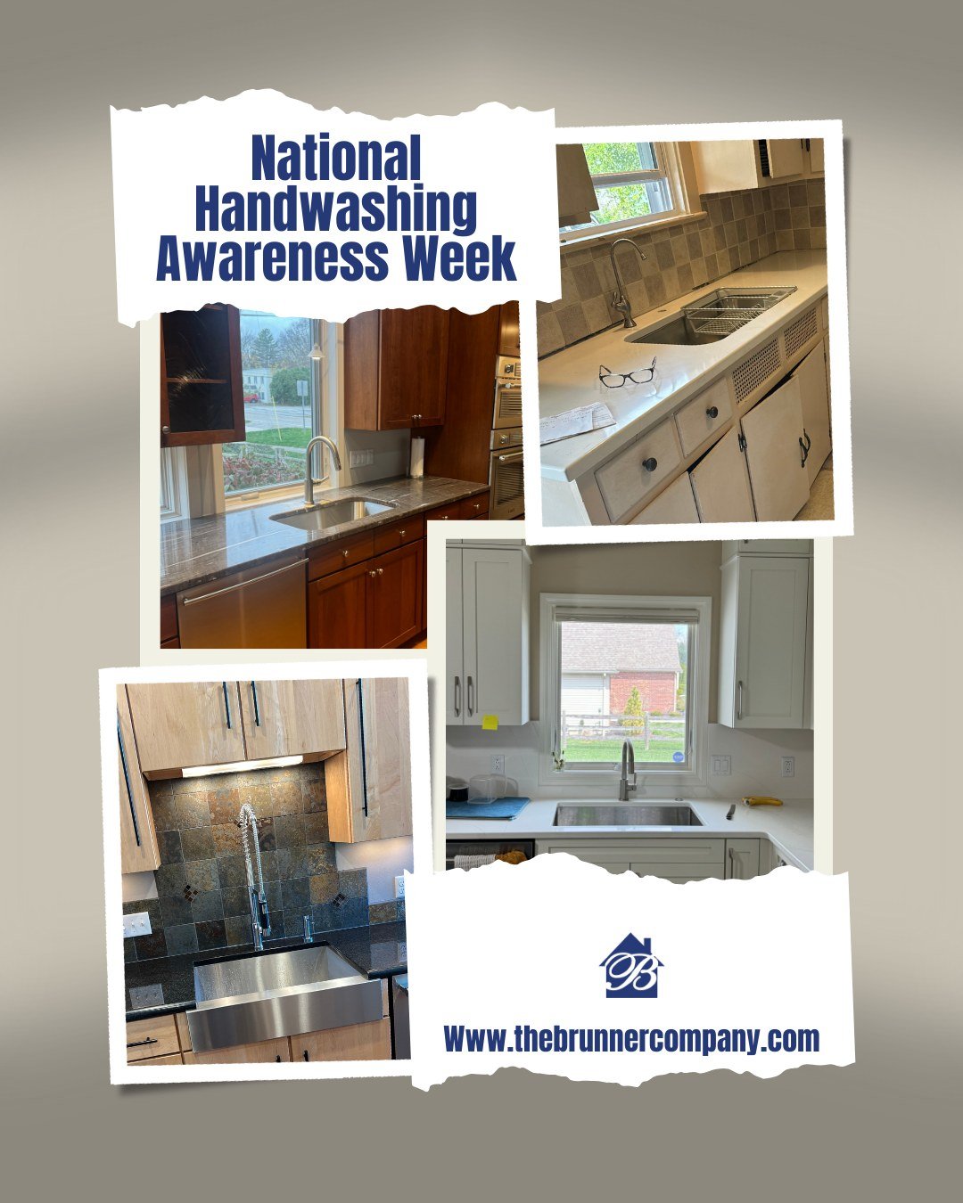 Happy National Handwashing Awareness Week! 🧼
Clean hands start with a clean, functional space &amp; a great sink makes all the difference. At Brunner &amp; Sons, we take pride in building bathrooms and kitchens that not only look good, but support e