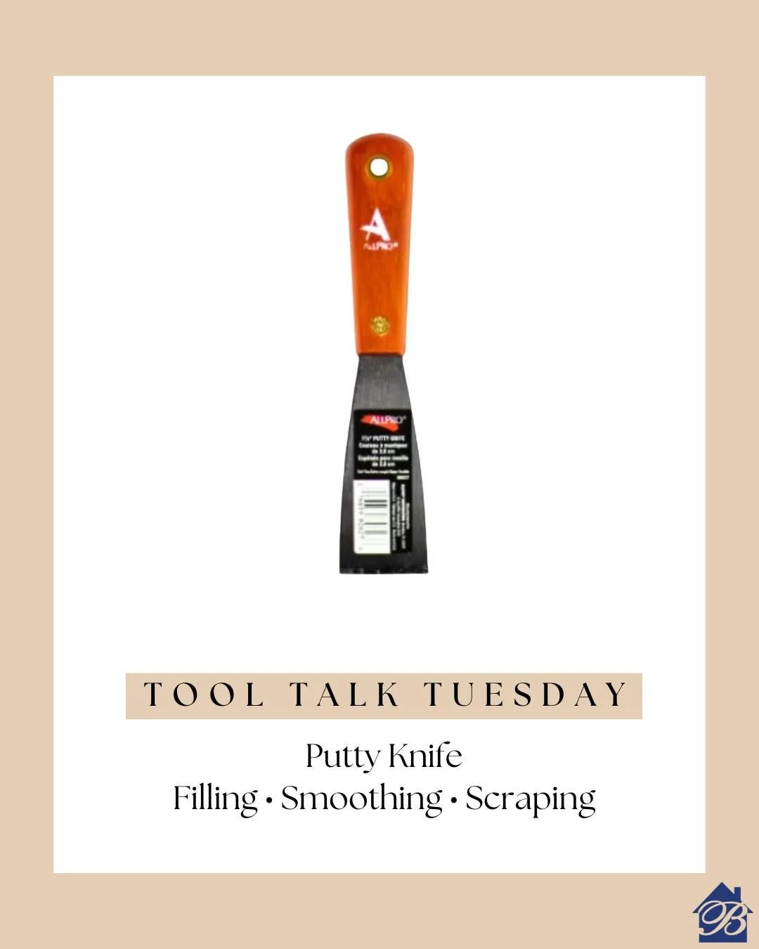 🛠️ Tool Talk Tuesday
Meet the putty knife, a simple tool that plays a big role in prep work! From filling nail holes to smoothing patches, this is a must have for a clean, finished look.👀