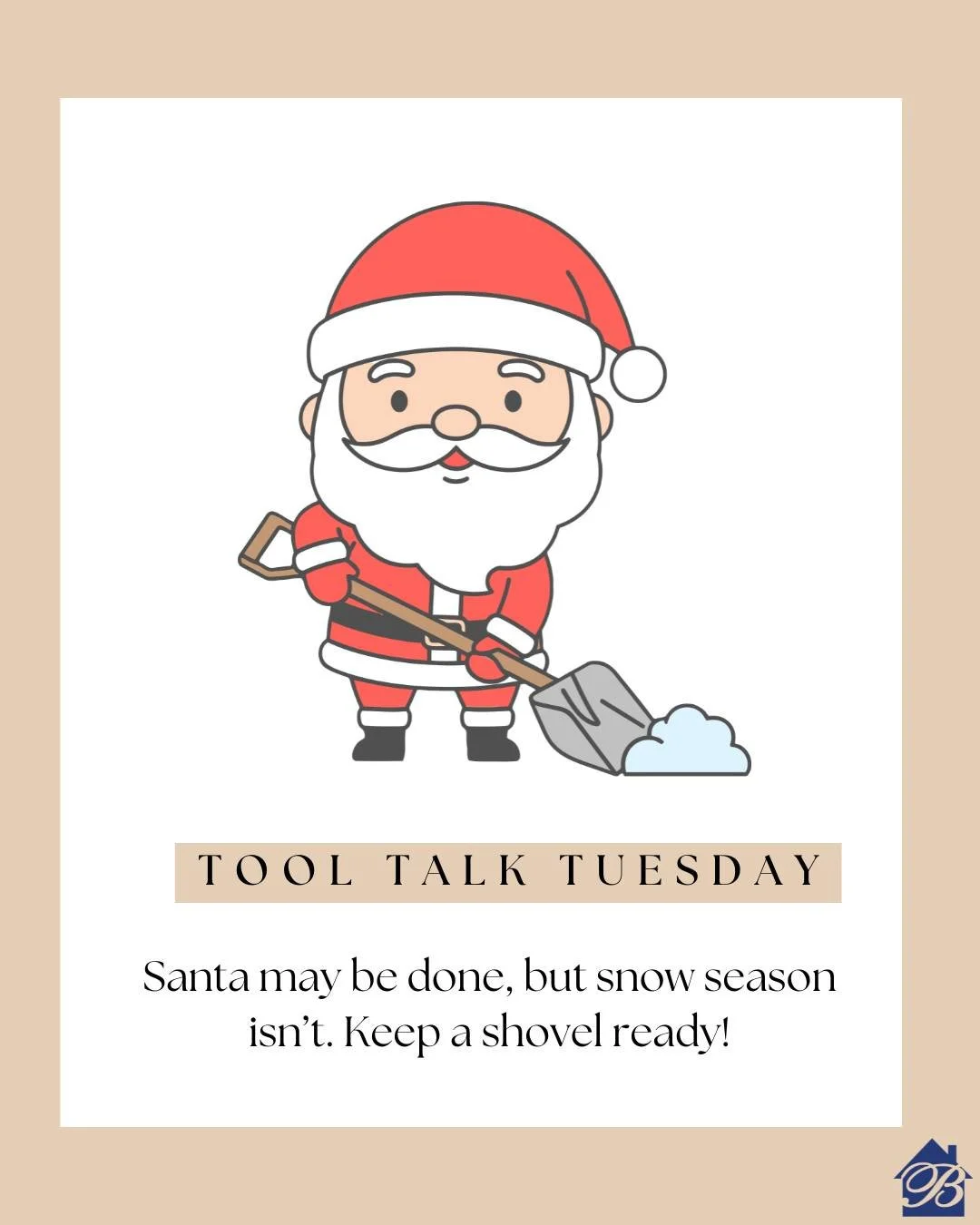Christmas may be over, but winter isn&rsquo;t done yet ❄️Keeping a shovel handy can save you time, stress &amp; a slippery situation. Stay safe &amp; stay prepared!