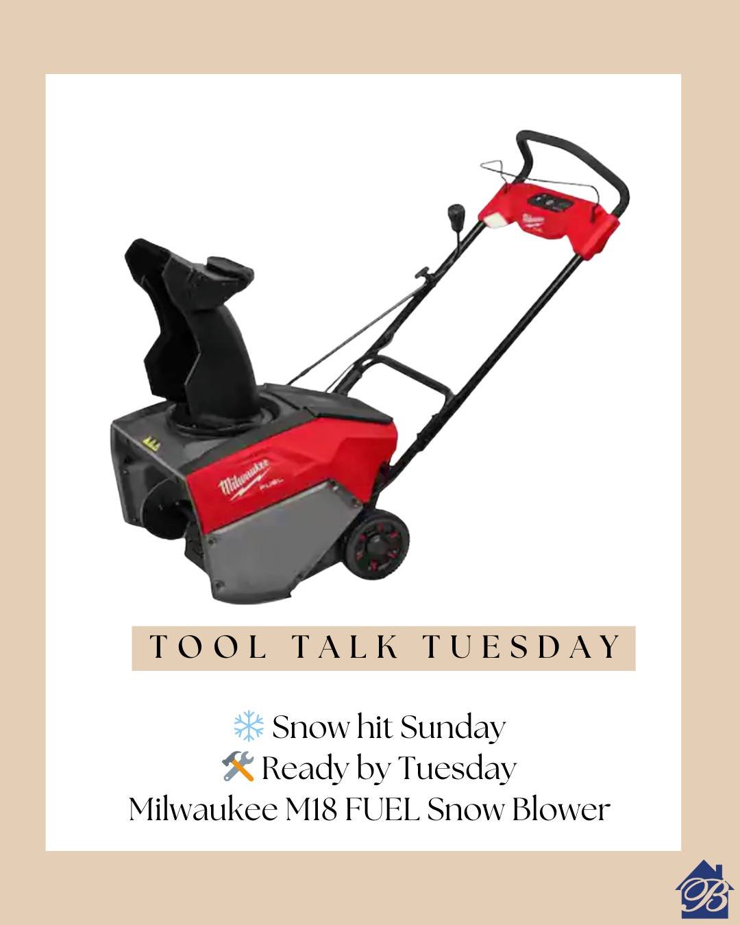 We got snow Sunday&hellip;
This is how you stay ready for the rest of winter ❄️👇

Milwaukee M18 FUEL 21&rdquo; Dual Battery Snow Blower
Would you go cordless for snow removal?