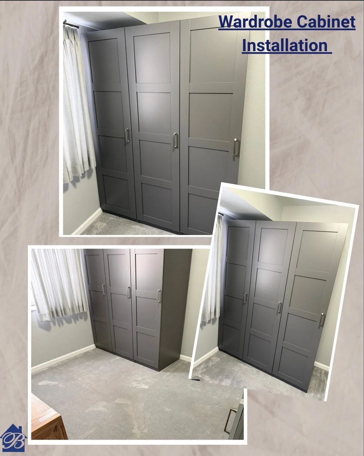 This wardrobe cabinet installation is a simple upgrade that makes a big difference. Designed to improve storage &amp; keep the space organized, all with a clean, professional finish!