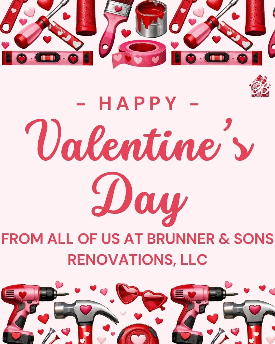 Fall back in love with your home this Valentine&rsquo;s Day! 💘 Roses are red, violets are blue&hellip; your house deserves some love too. ❤️🏠 Happy Valentine&rsquo;s Day from Brunner &amp; Sons Renovations!