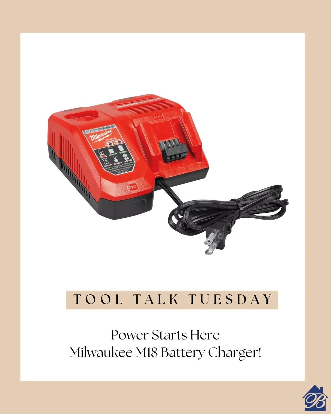 The Milwaukee Tool M18 Battery Charger keeps our tools powered and ready for the job.
Simple, reliable &amp; a must have on every job site! ⚡️💪