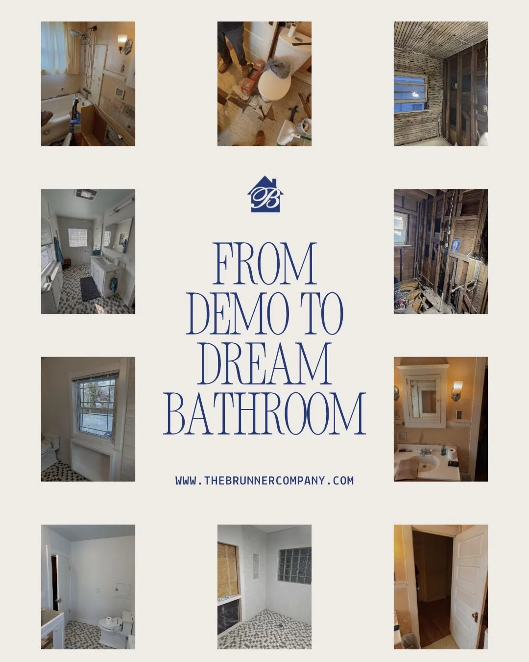 This one was a full transformation from the ground up 🔨 Swipe to see this bathroom transformation ➡️
Complete demo, new drywall, and insulation to start fresh. All new plumbing throughout,  including a main stack replacement. New electrical and fres