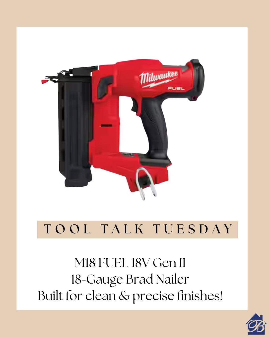 Tool Talk Tuesday 🛠️
When it comes to finish work, precision matters. The M18 FUEL 18-Gauge Brad Nailer delivers clean &amp; accurate results, making it a go to for trim, cabinetry, and detailed work. Efficiency, reliability, and a professional fini