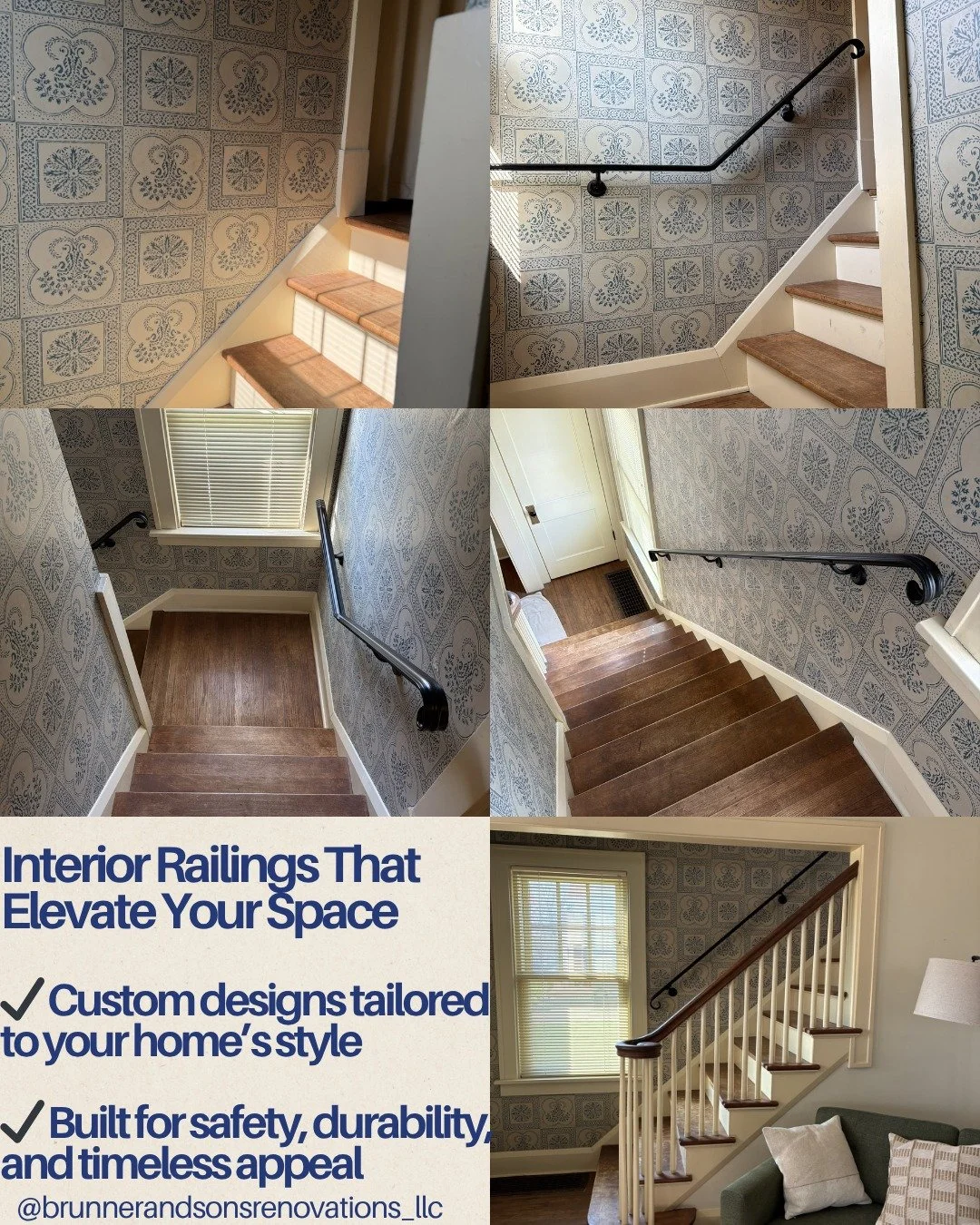 It&rsquo;s the details that bring a home together ✨
Interior railings don&rsquo;t just add safety, they create a statement. Designed to fit your space, built to stand the test of time!