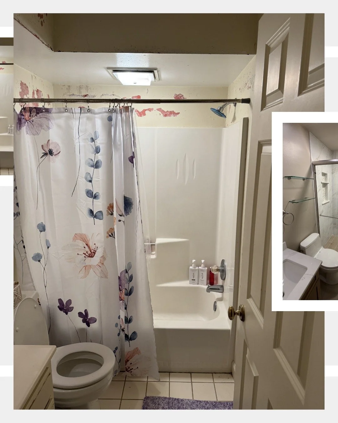 From a fresh coat of paint to updated shower doors &amp; a beautiful new countertop, it&rsquo;s the details that bring a space together!
This bathroom renovation gave the space a cleaner, brighter, and more updated feel,  while keeping it functional 