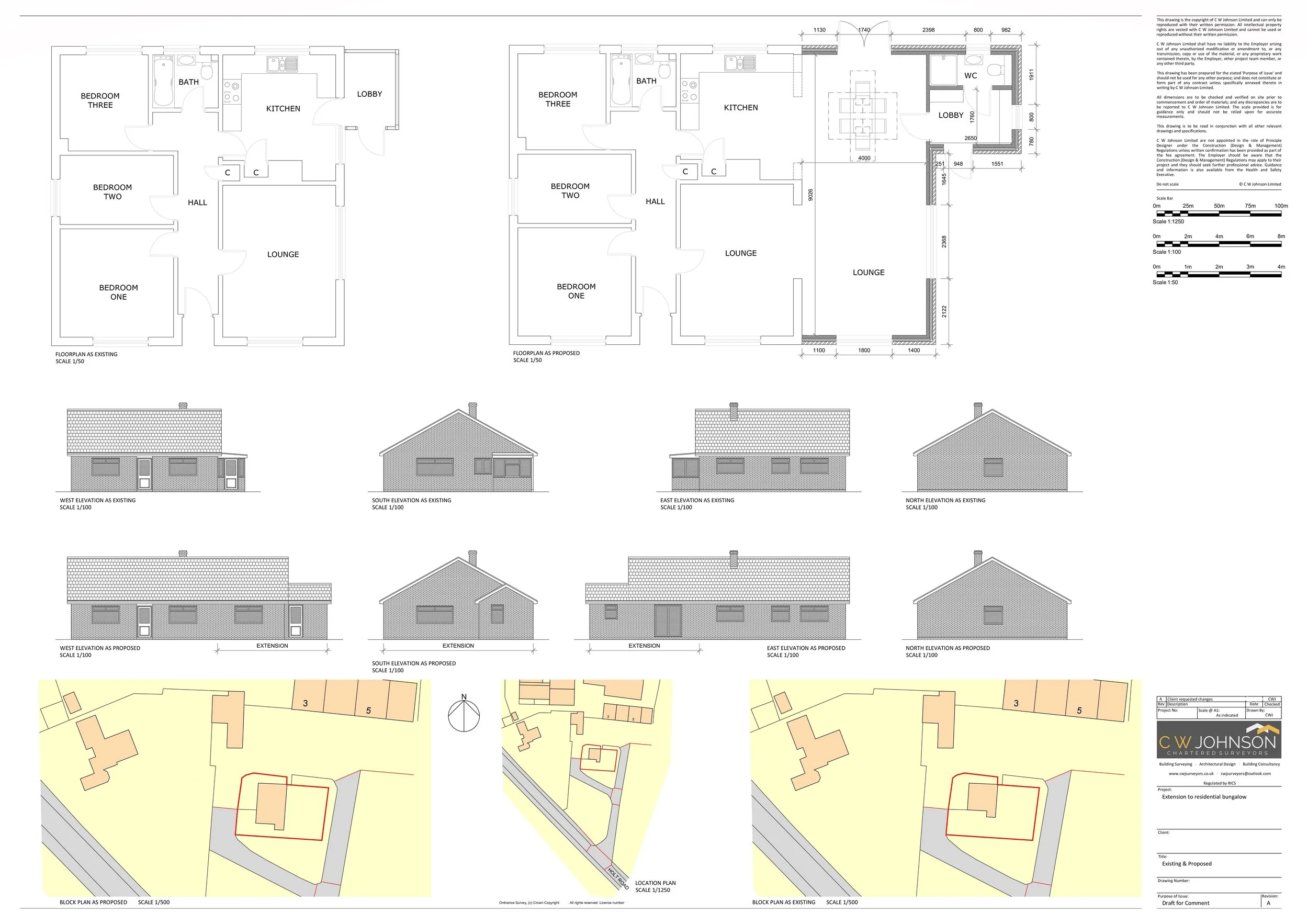 Planning Application for single story side extension