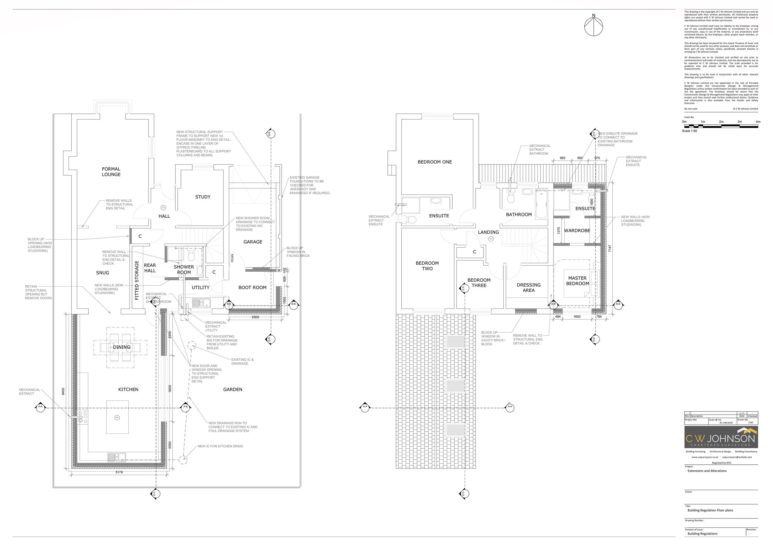 Planning Application and Building Regulations for residential extensions