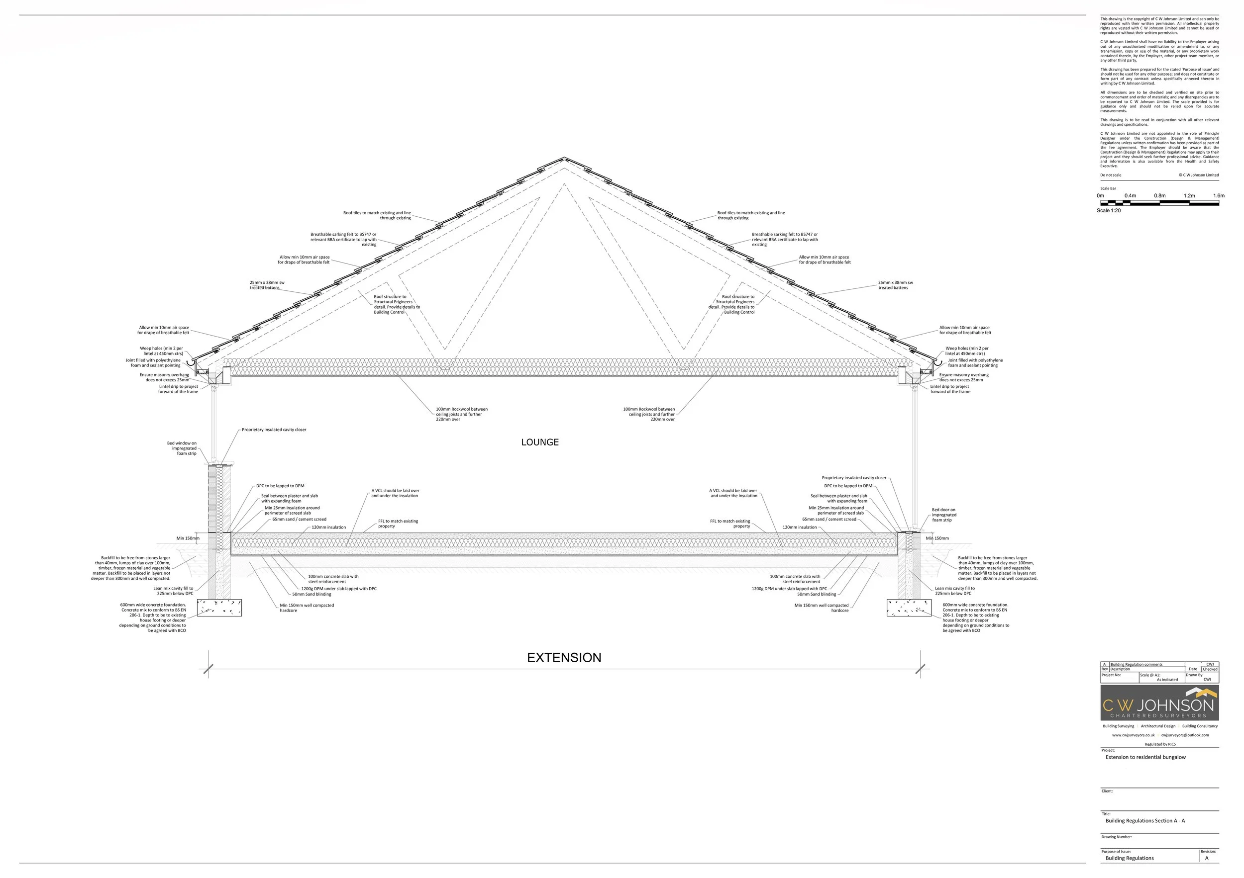 Building Regulations Application for single story side extension
