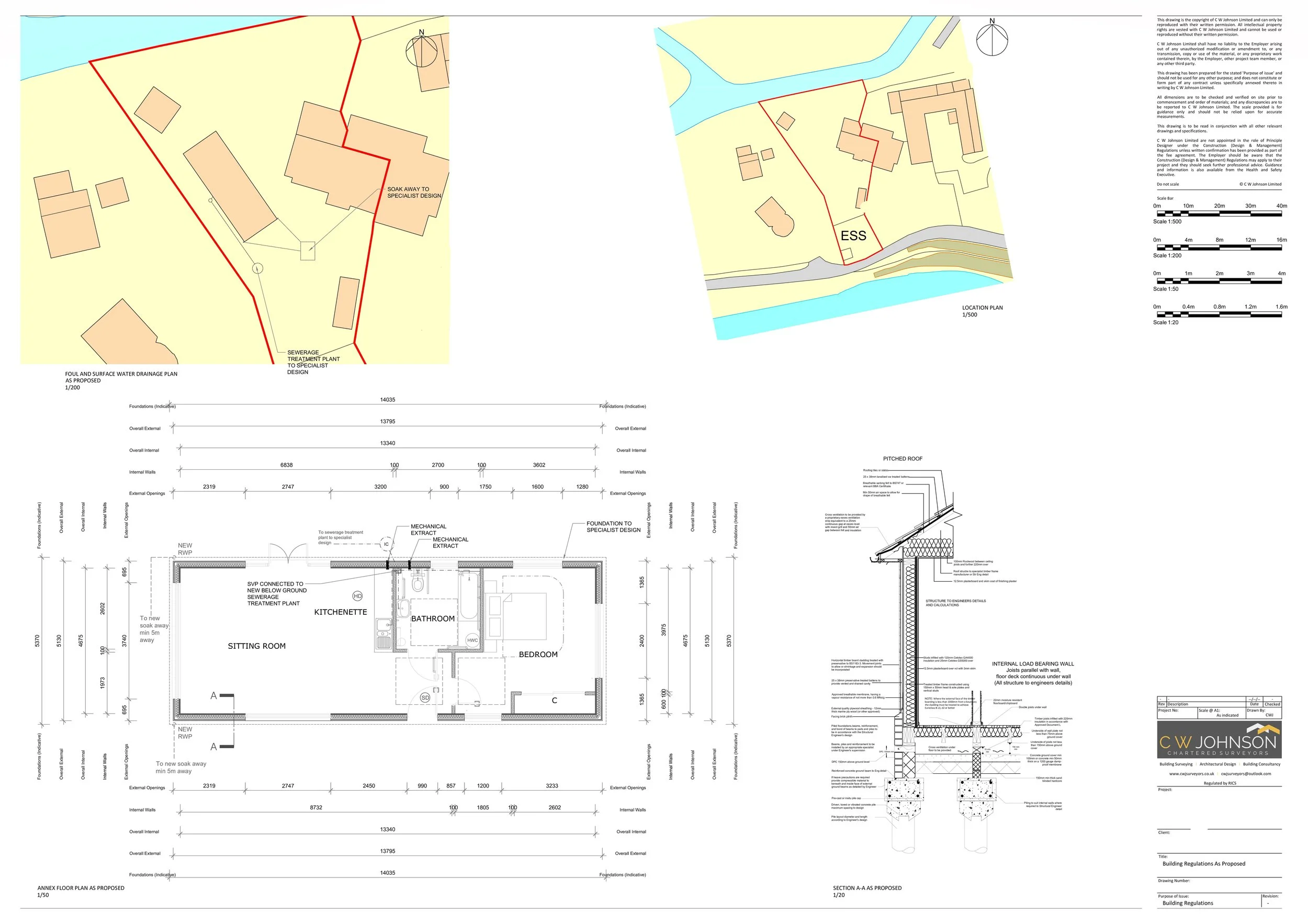 Building Regulations Application for residential annex