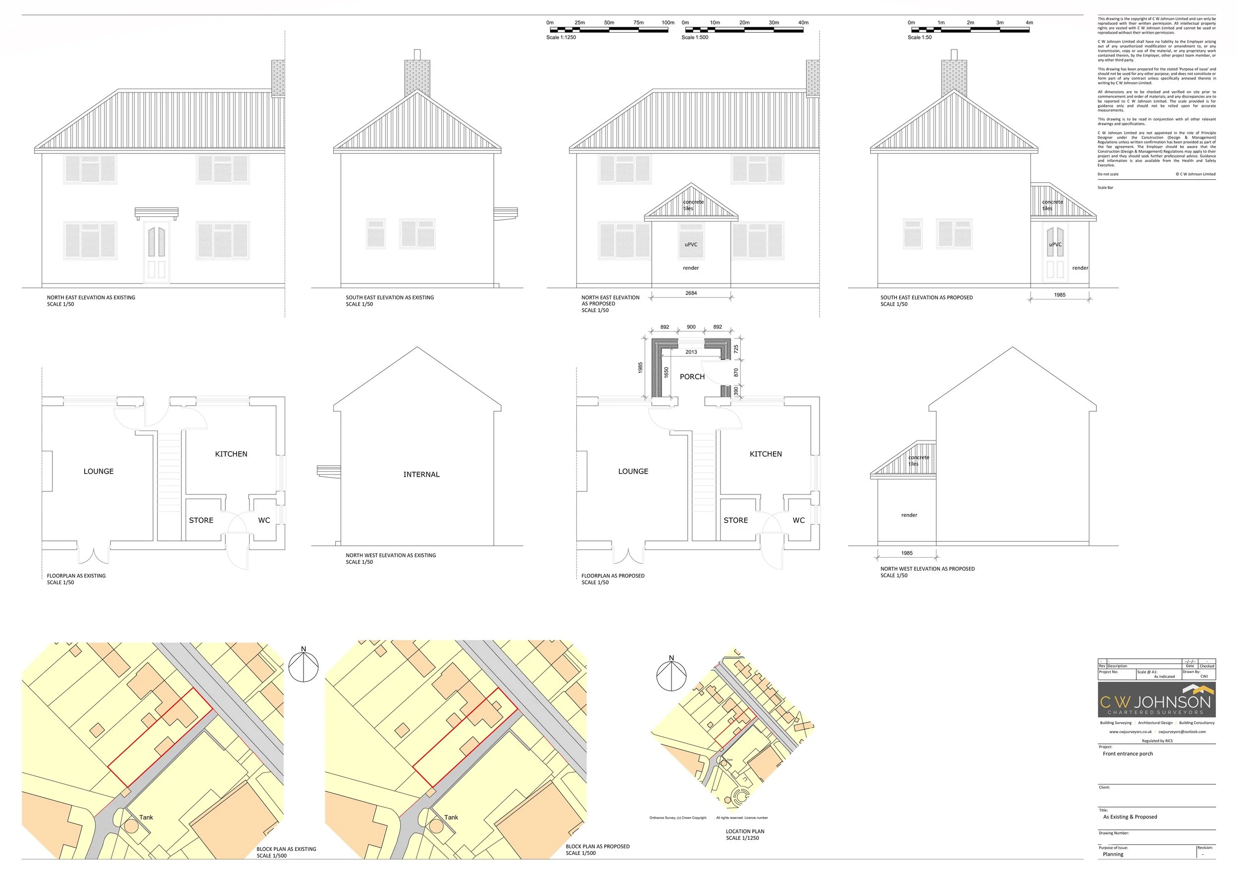 Planning Application for porch extension