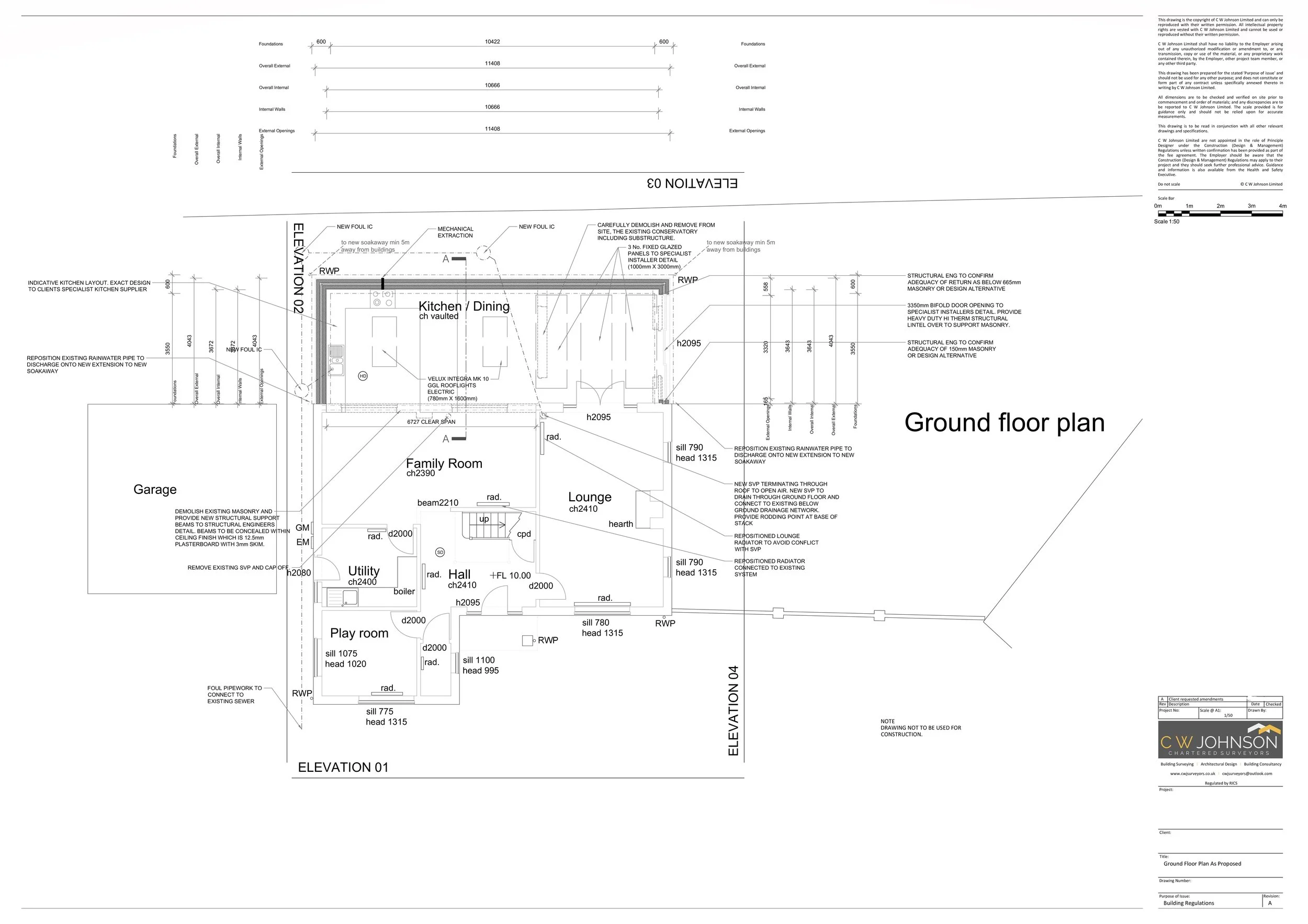 Building Regulations Application for rear extension