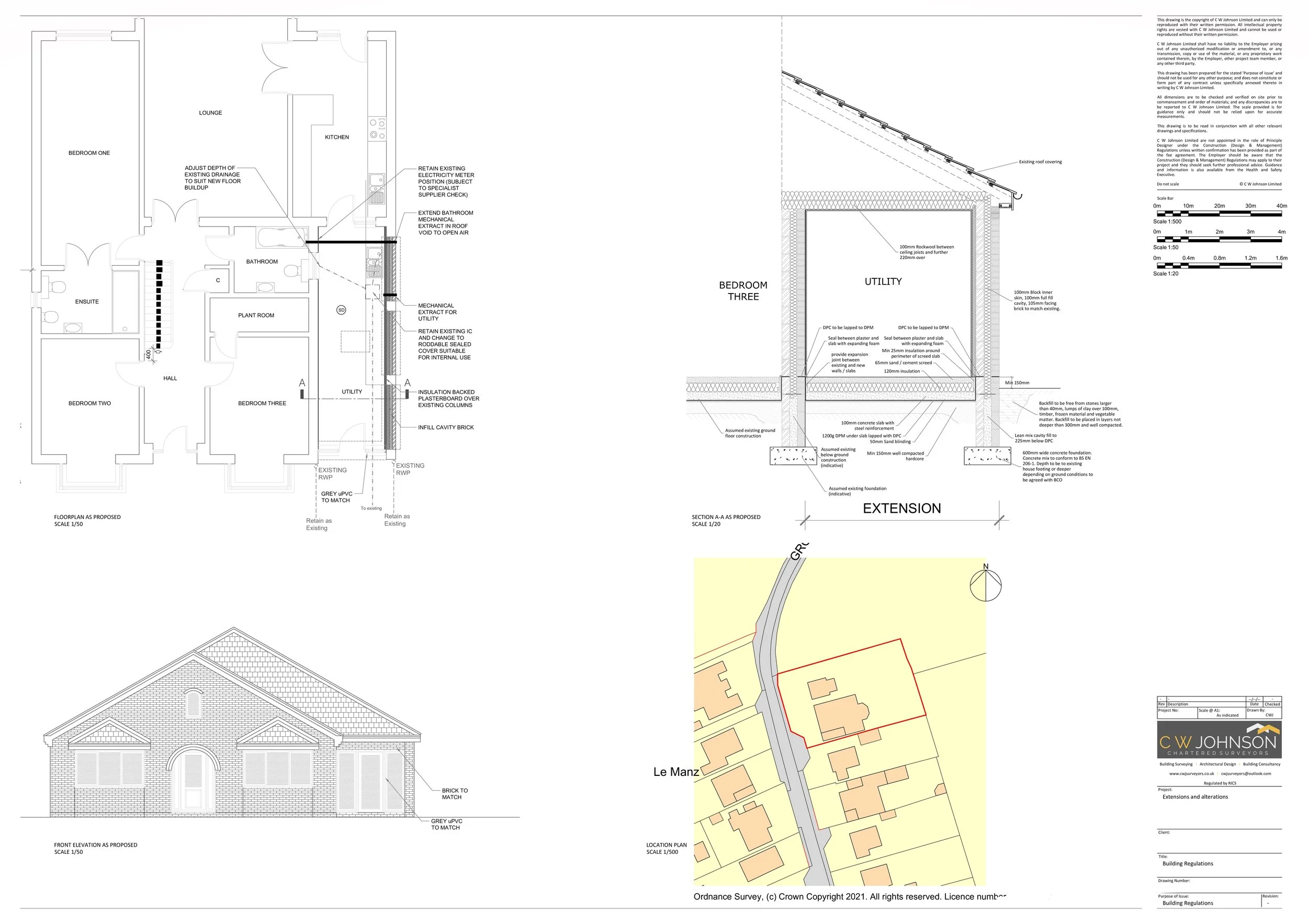 Planning Application and Building Regulations for residential extension and cart shed
