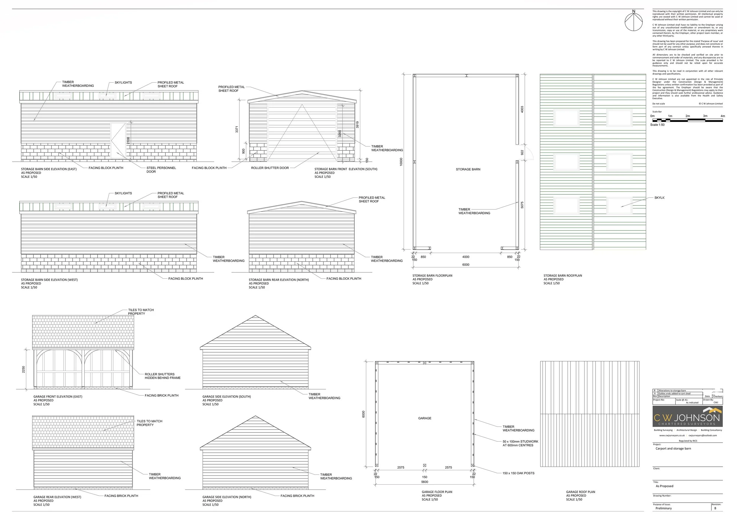 Planning Application for storage barn and cart shed