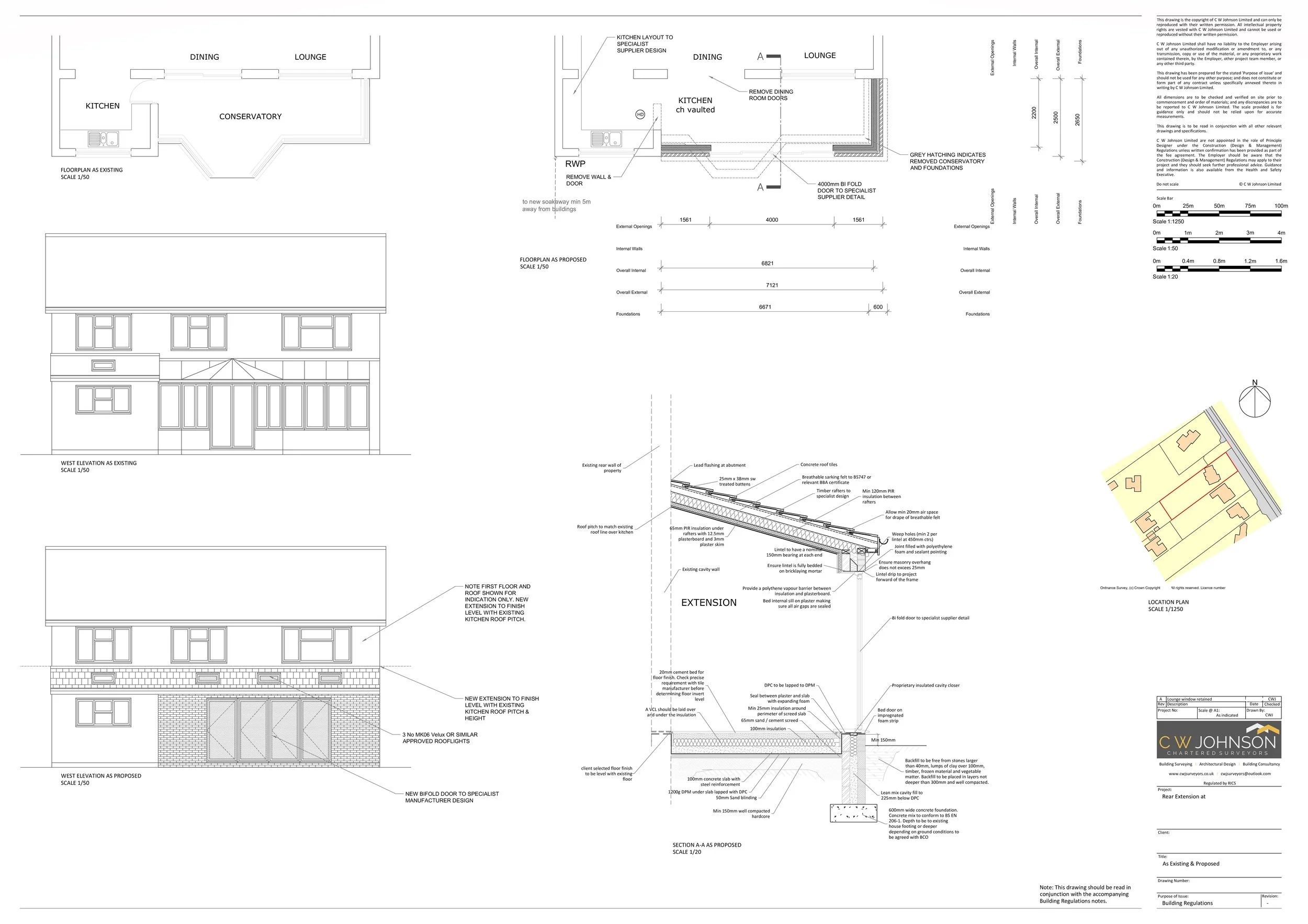 Building Regulations Application for rear extension