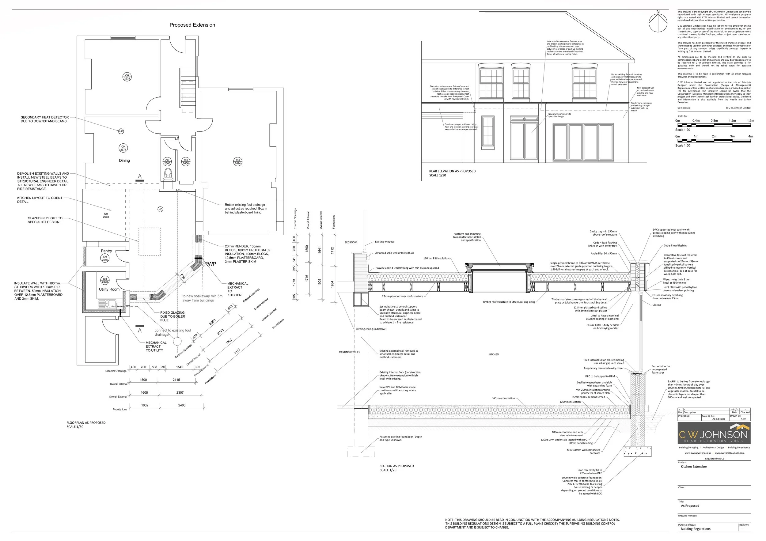 Building Regulations Application for rear kitchen extension