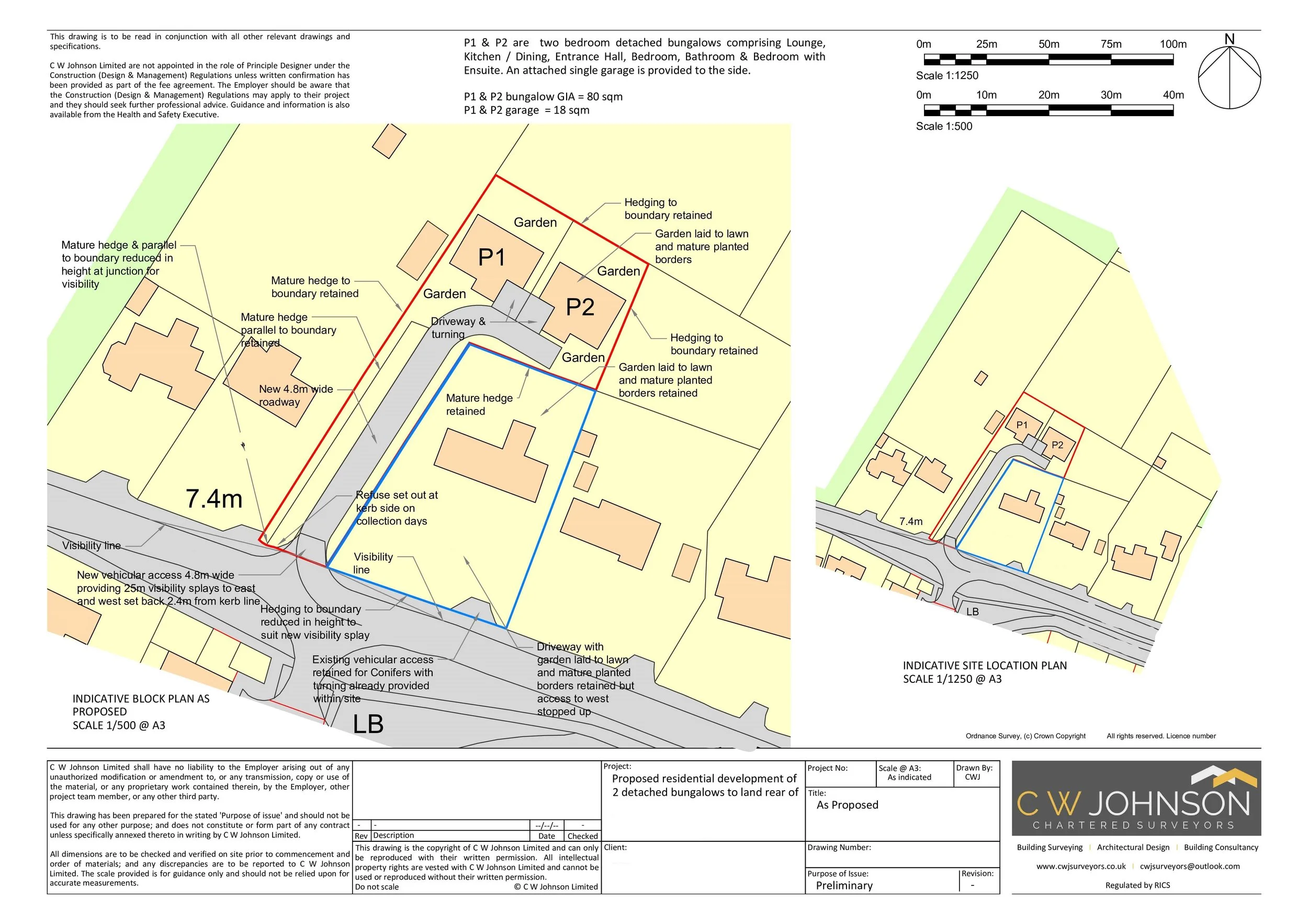 Planning Application for 2 No residential dwellings