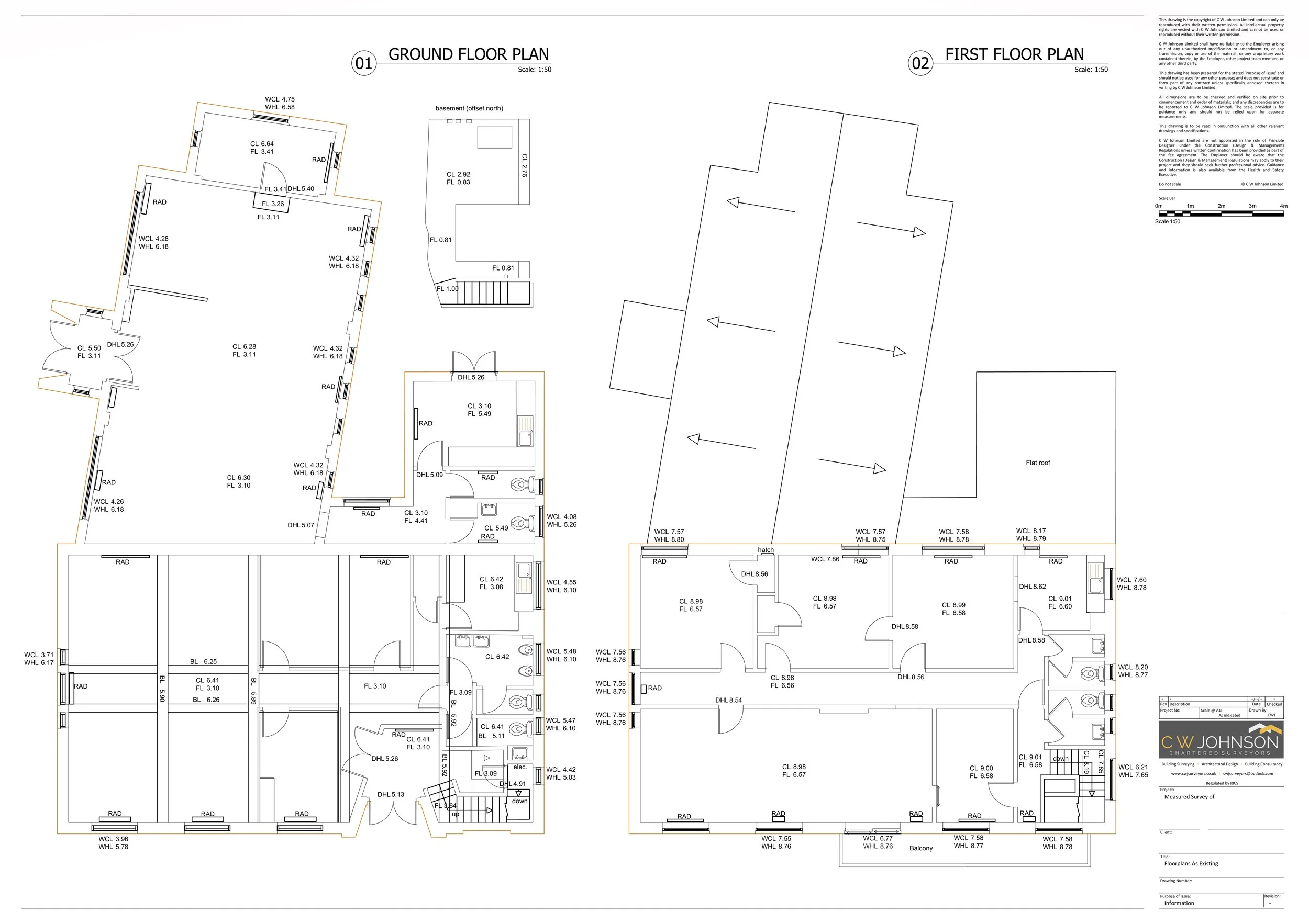 Floorplan and Elevation drawings for commercial property