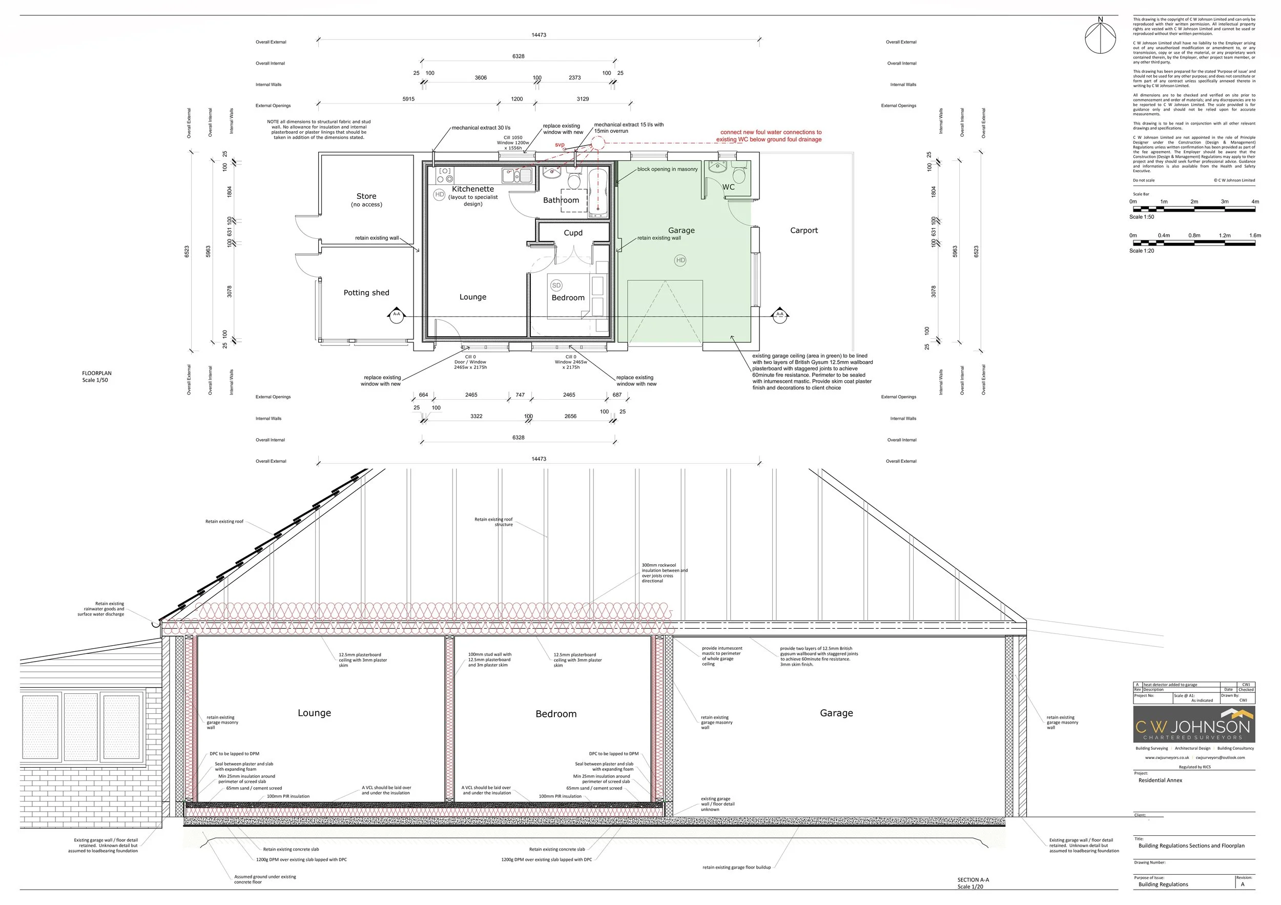 Building Regulations Application for residential annex