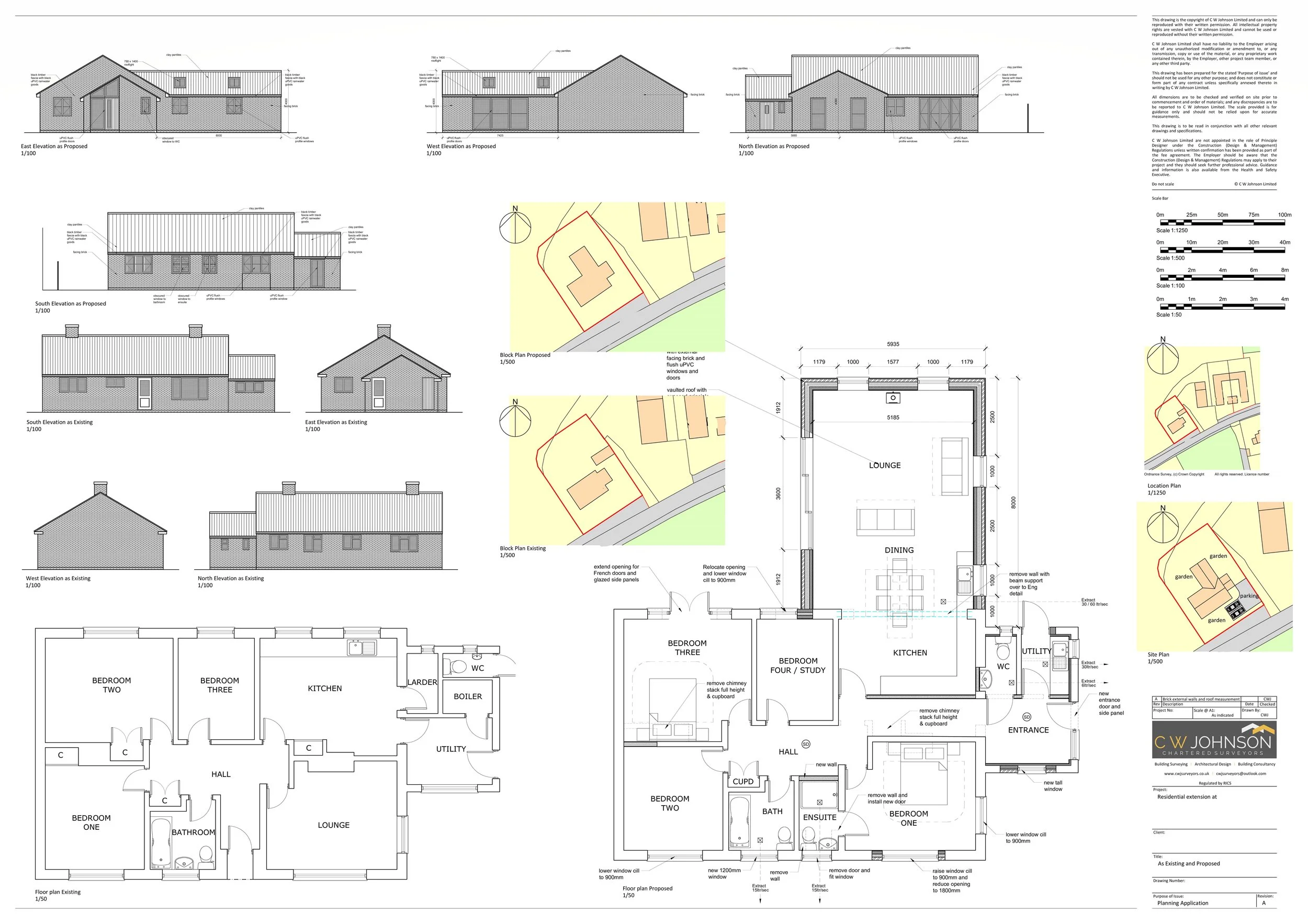 Planning Drawings for residential extension