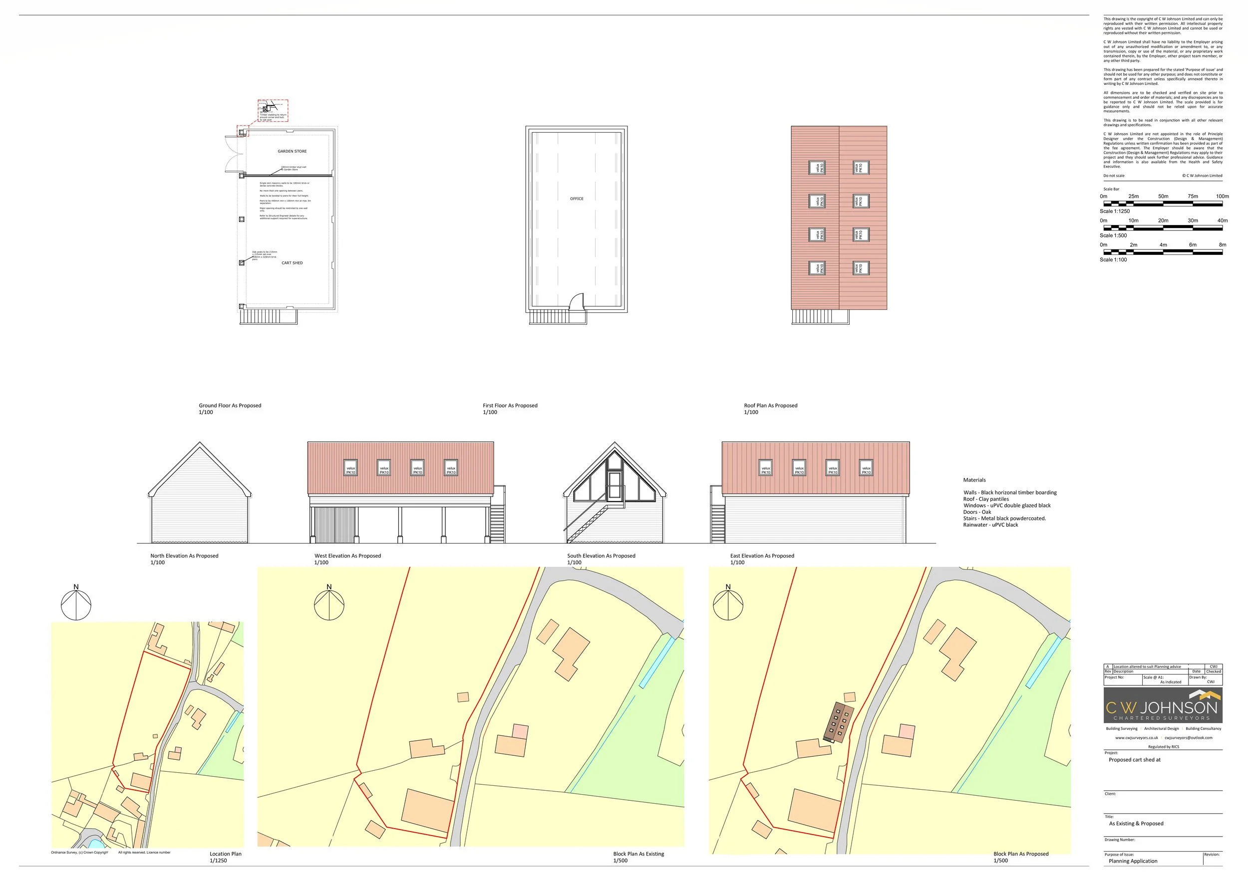 Planning Drawings for residential garage