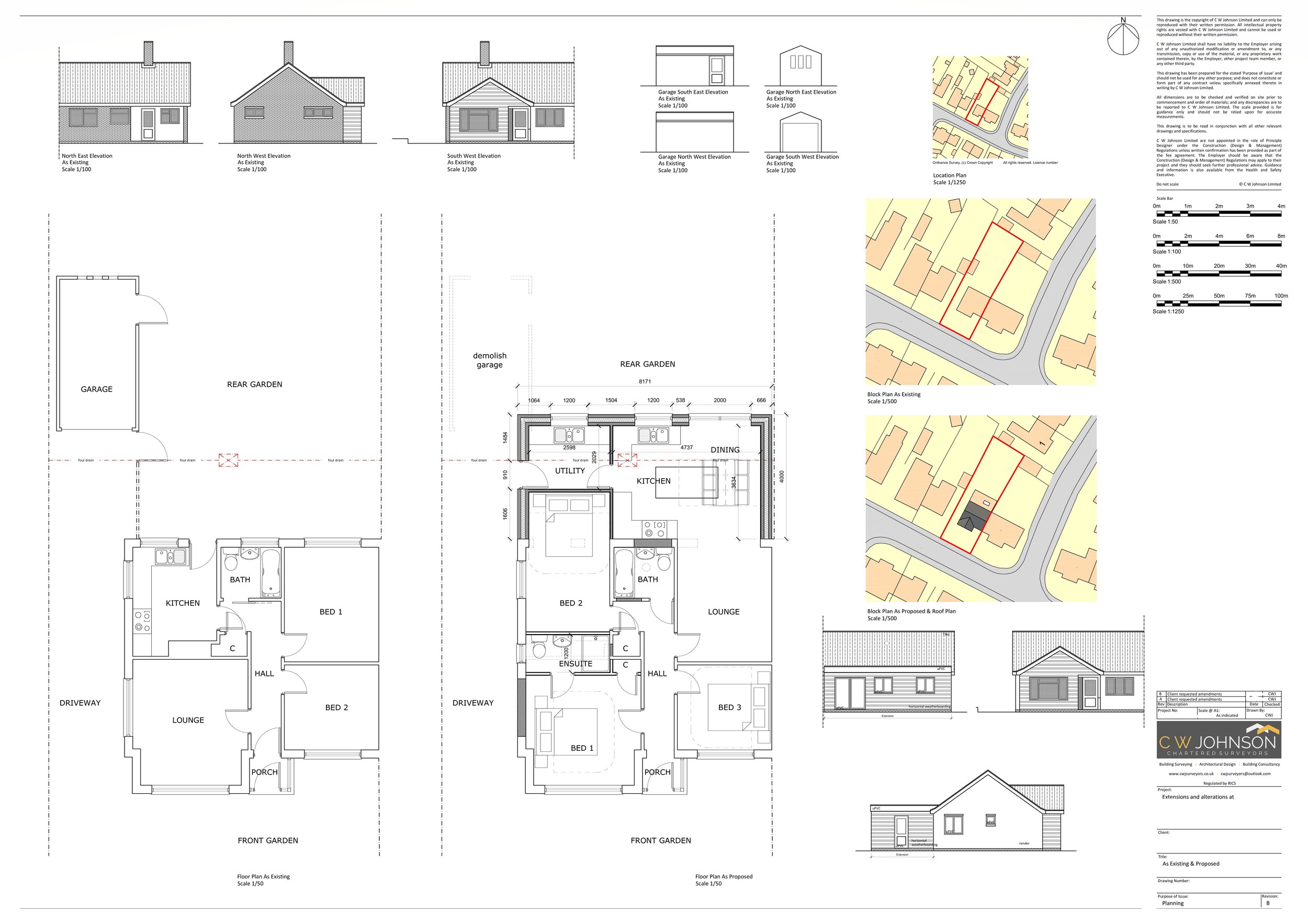 Planning Drawings for residential extension