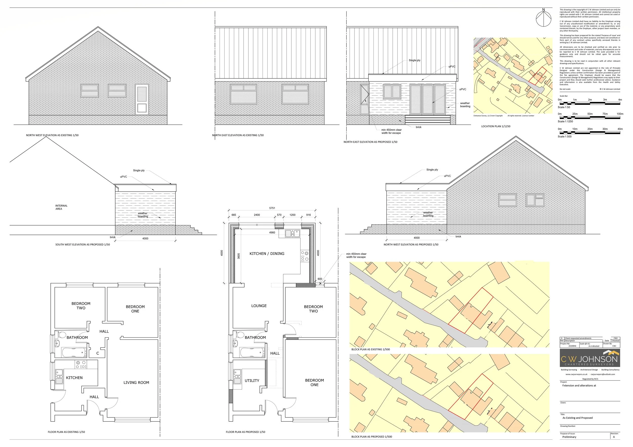 Planning Drawings for residential extension