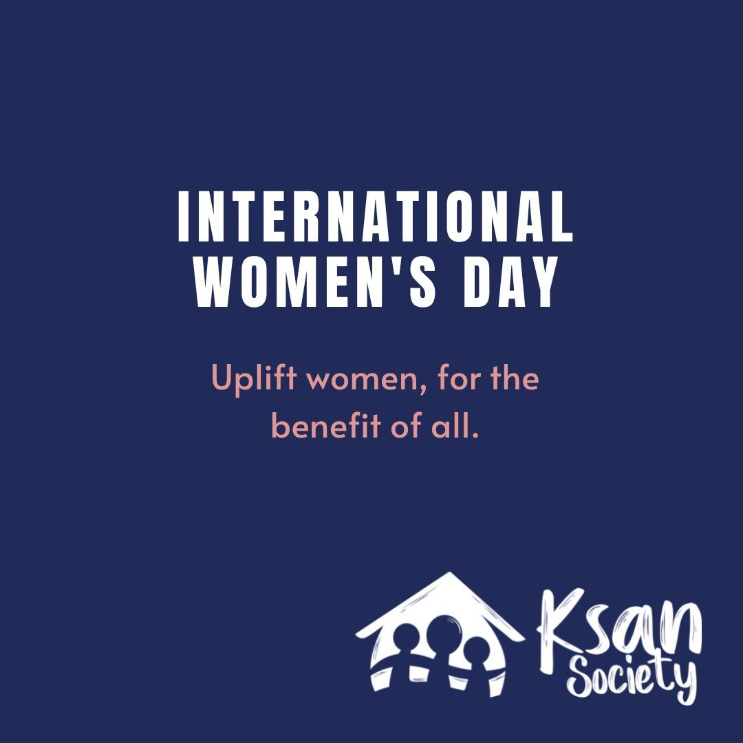 Happy International Women's Day!

We all benefit from upholding feminist values in society. We uplift women for for all: for mothers, sisters, fathers, brothers, sons, daughters, and friends.

#internationalwomensday #feminism #ksansociety